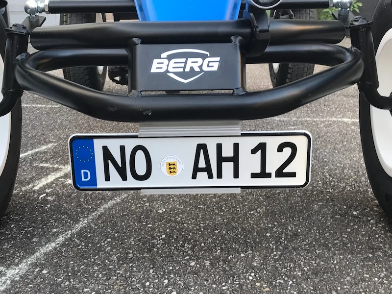 BERG GoKart - license plate holder front