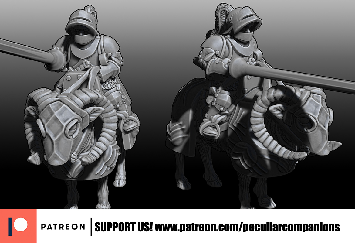 Dwarf Heavy Cavalry - Ram mount (updated)