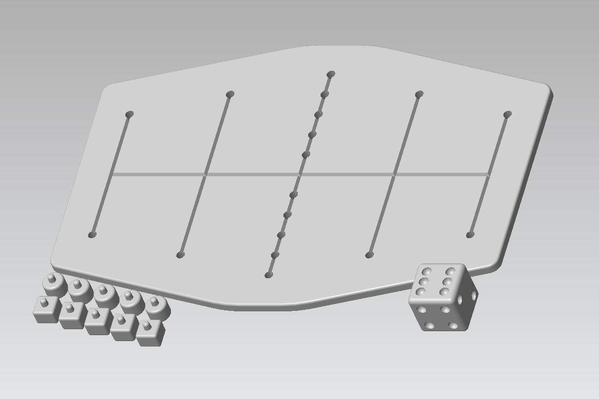 Pente Grammai (five lines) Board Game