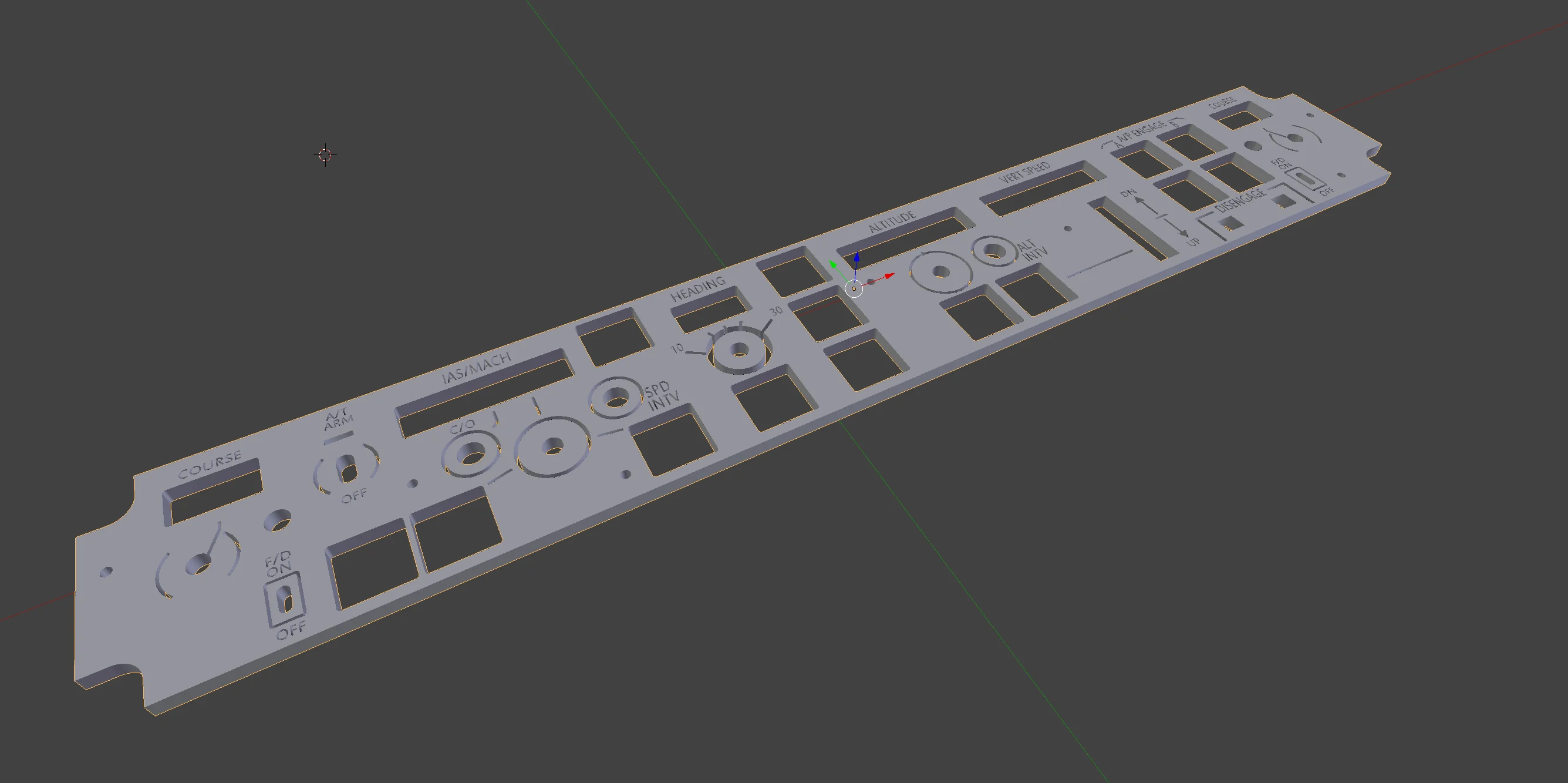 Boeing 737 Collins MCP Front Panel