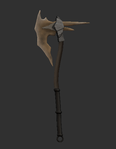 Skyrim Dragonbone Battle Axe
