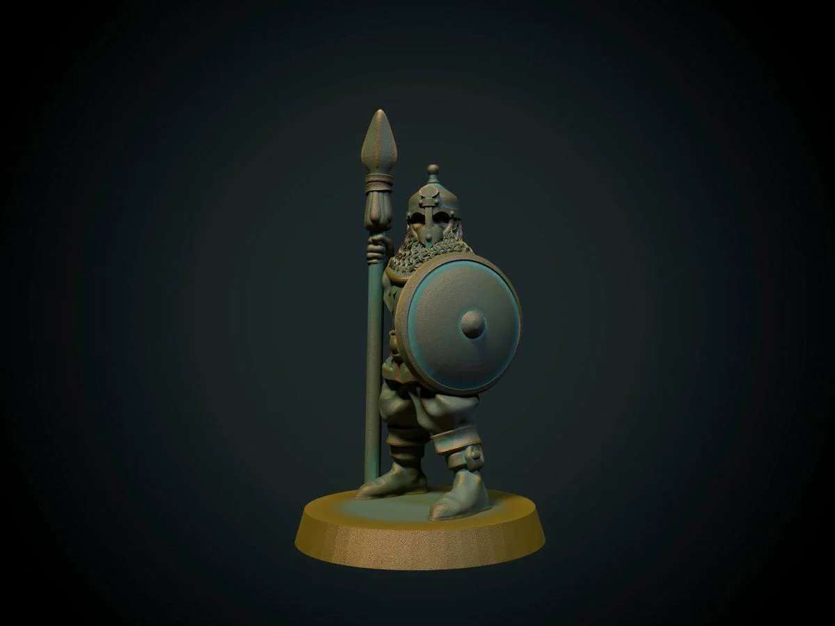 Elite Saracen Spearman 28mm (supportless, FDM friendly)