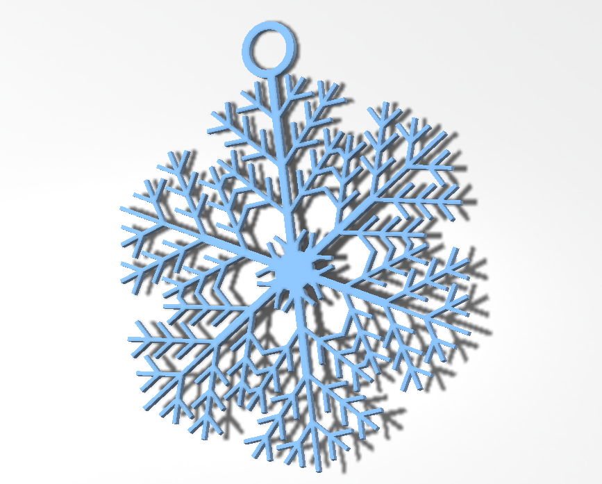 The snowflake decoration. six-pointed