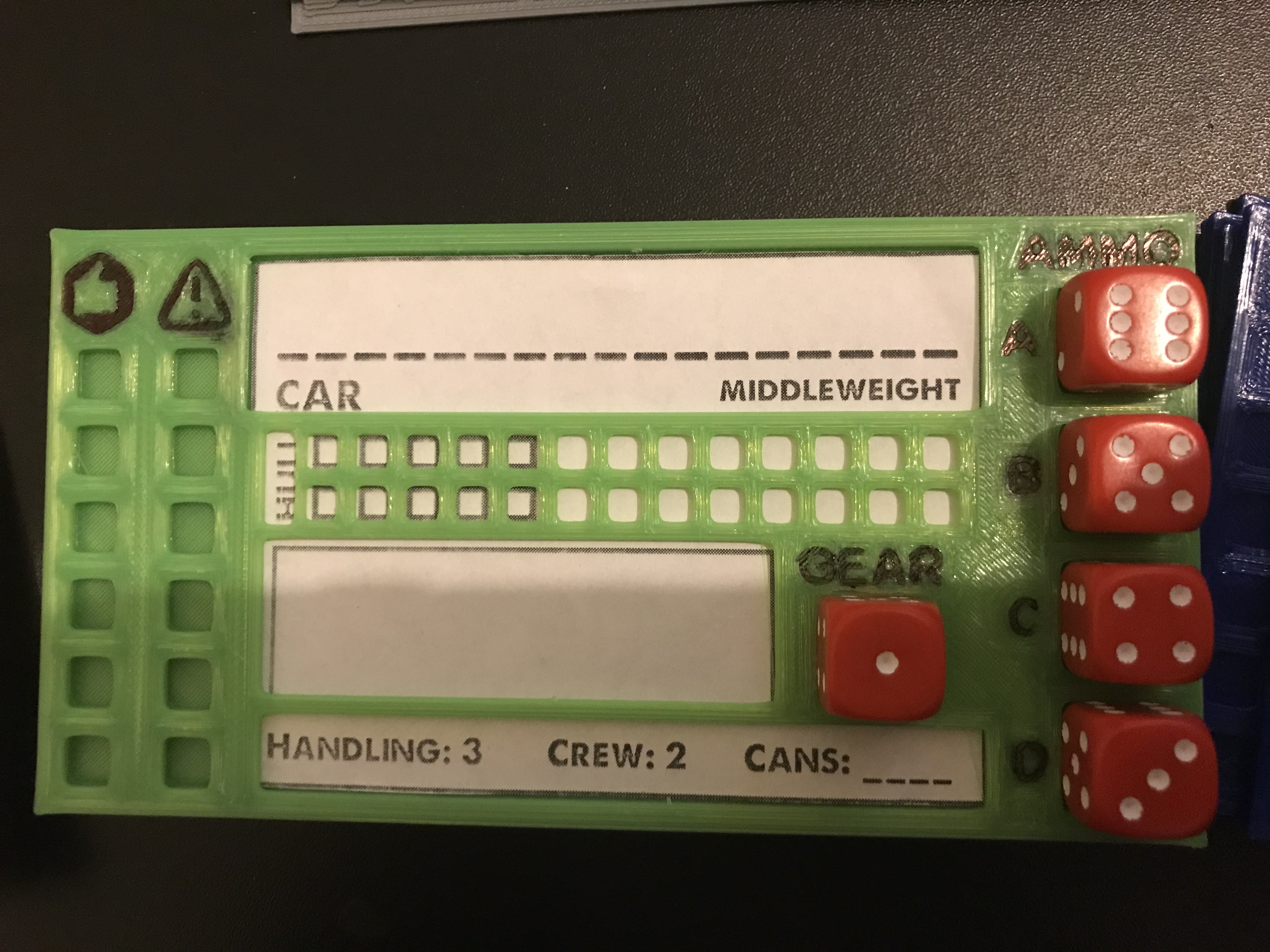Gaslands Refuelled Simple Dashboard