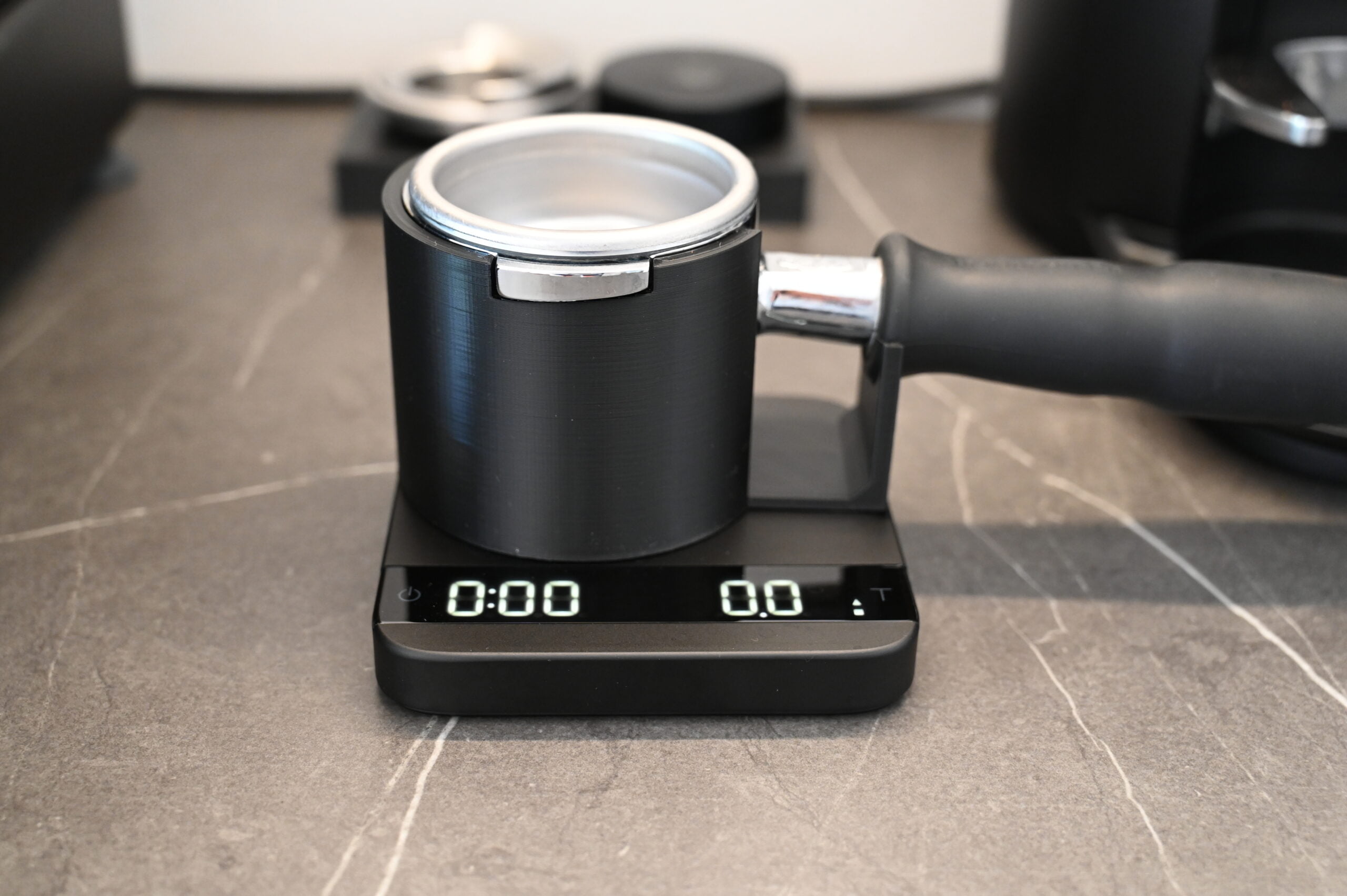 Tamperstation & Scale Holders for popular portafilter machine brands (La Marzocco, Ascaso, ECM, Profitec, Lelit, La Pavoni, Breville, Sage)
