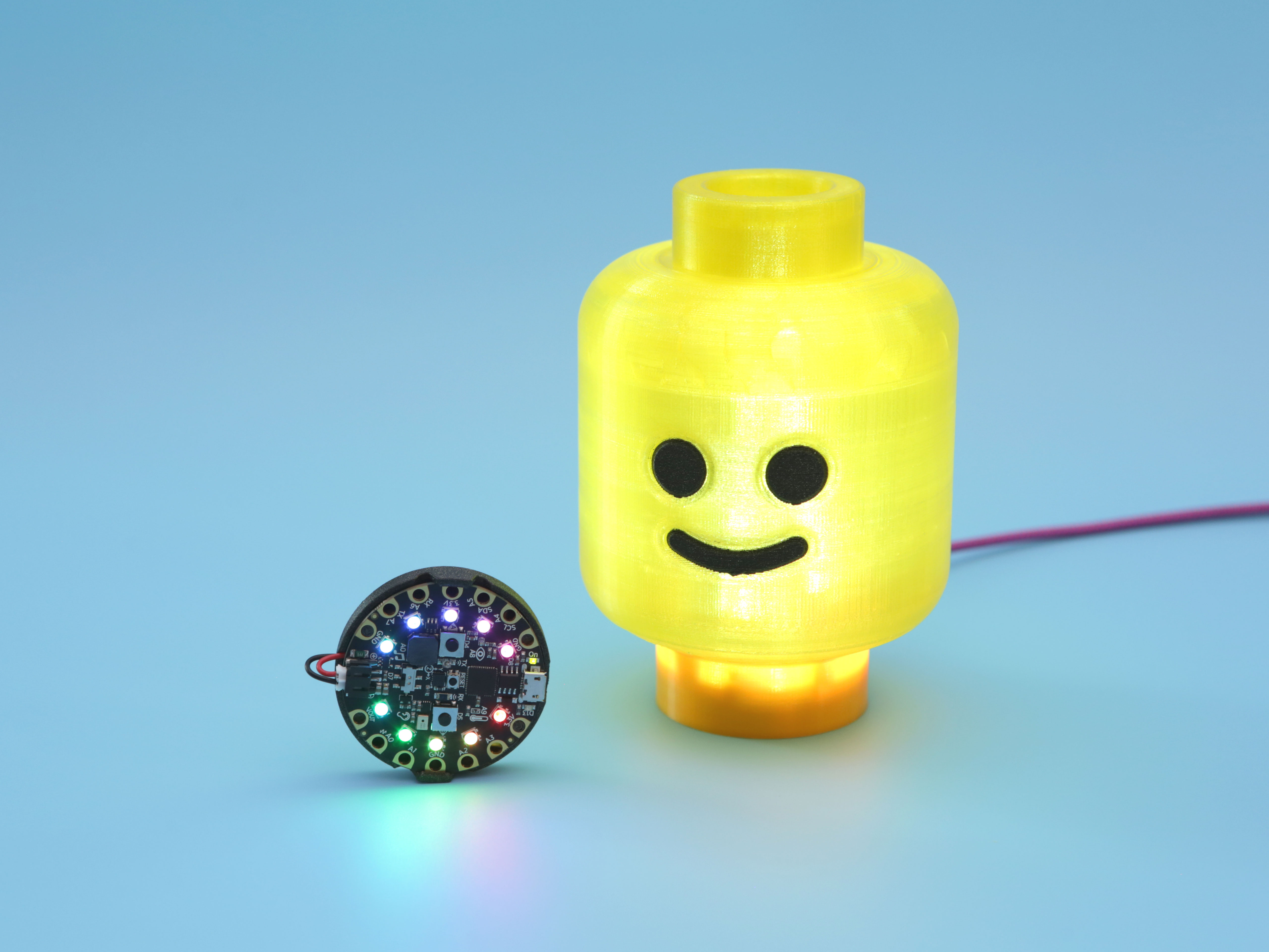 Brick Head Lamp with Audio