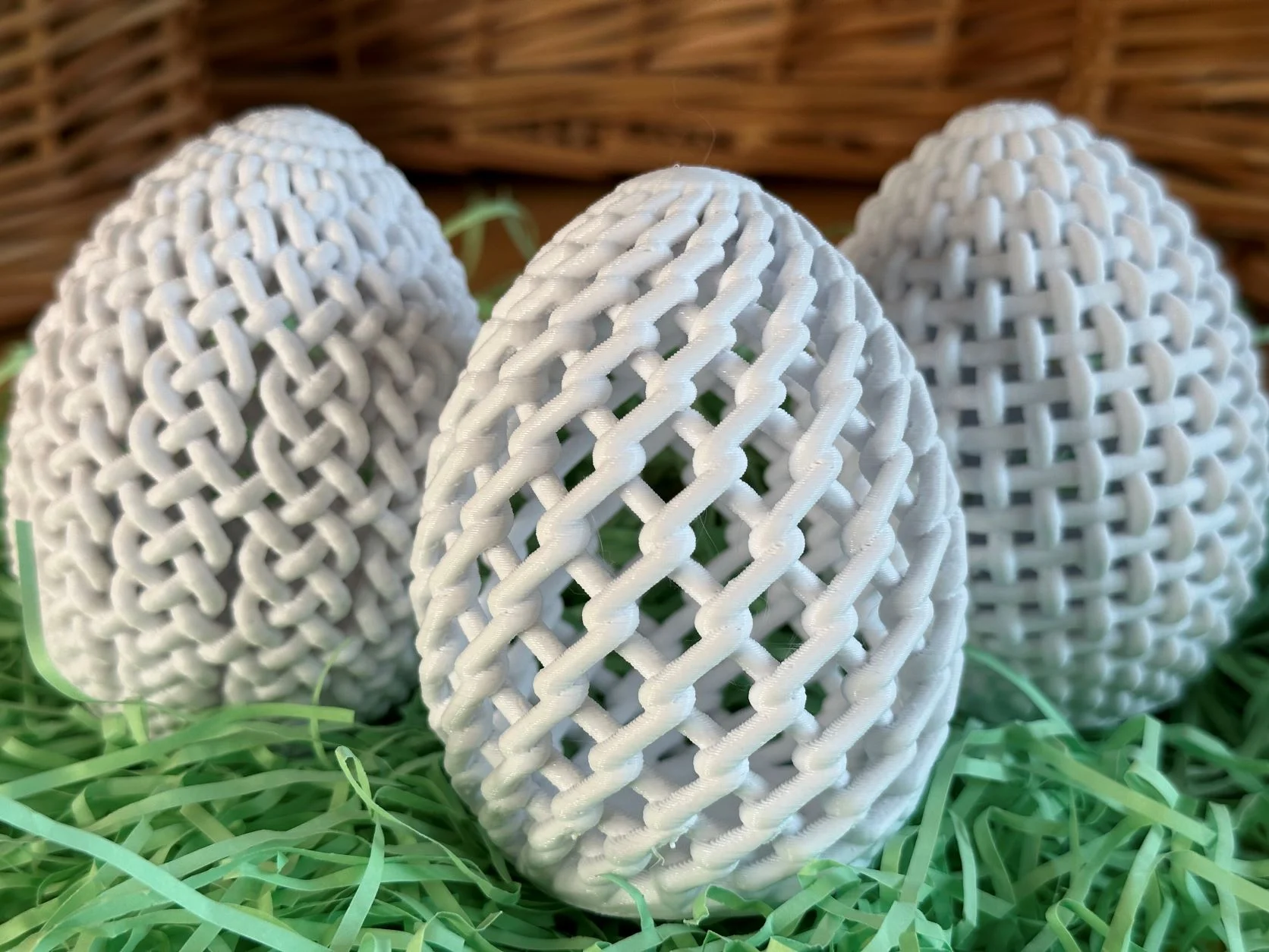 Three Lattice Easter Eggs