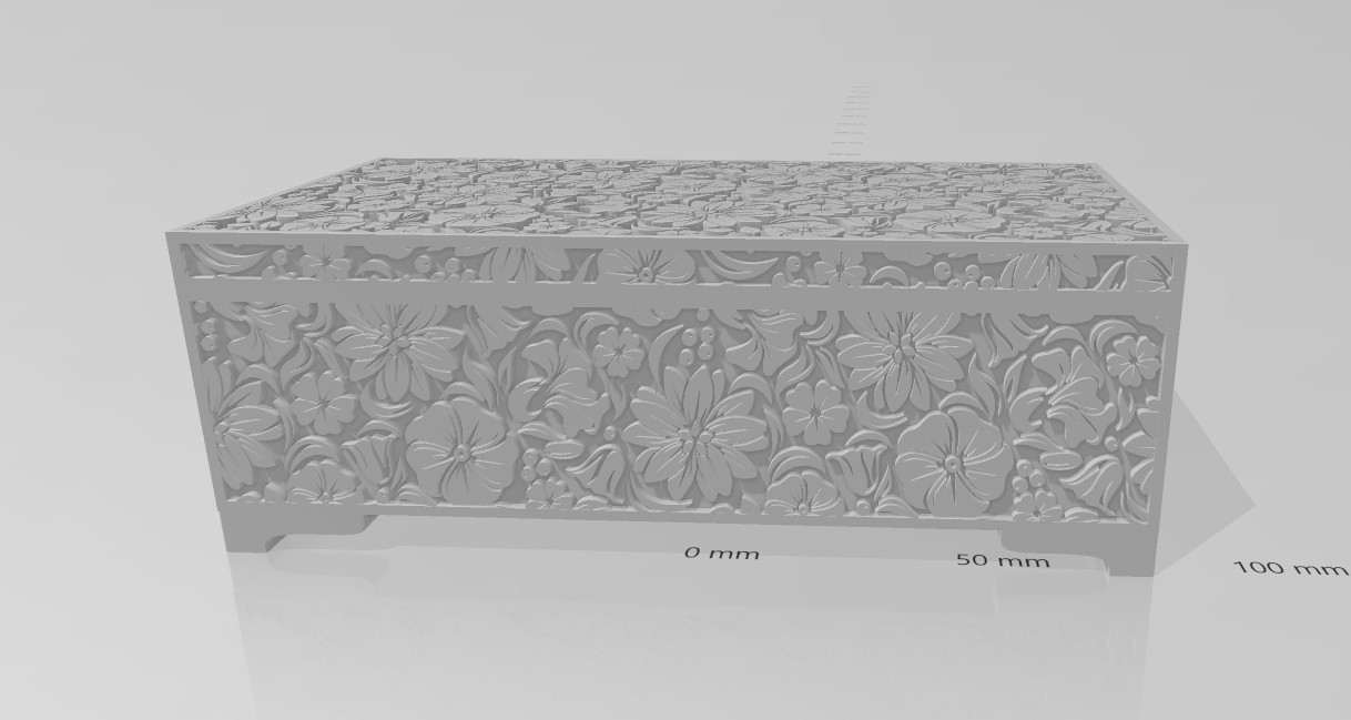 Floral pattern jewelry box