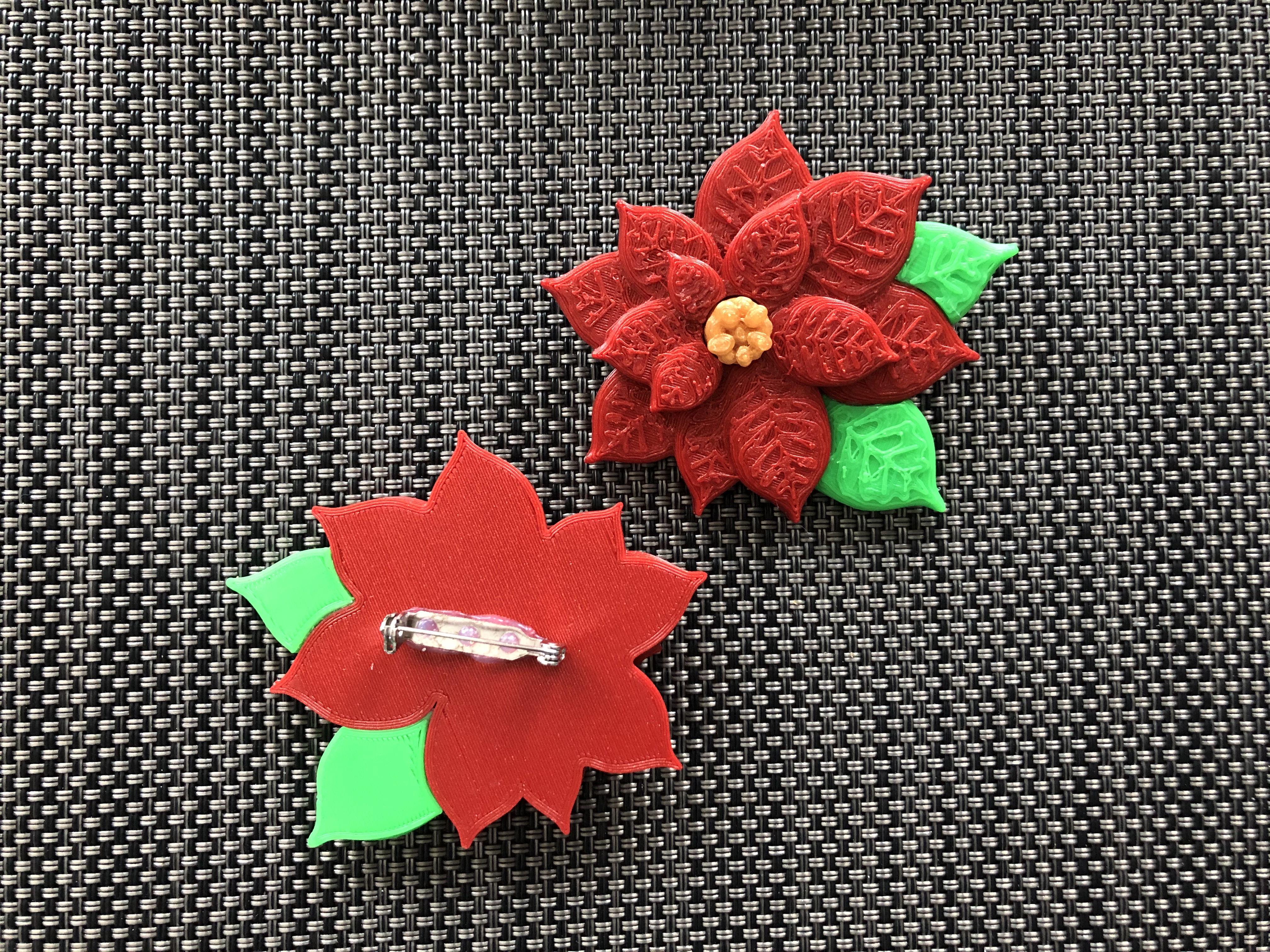 Poinsettia Pin or Cabochon