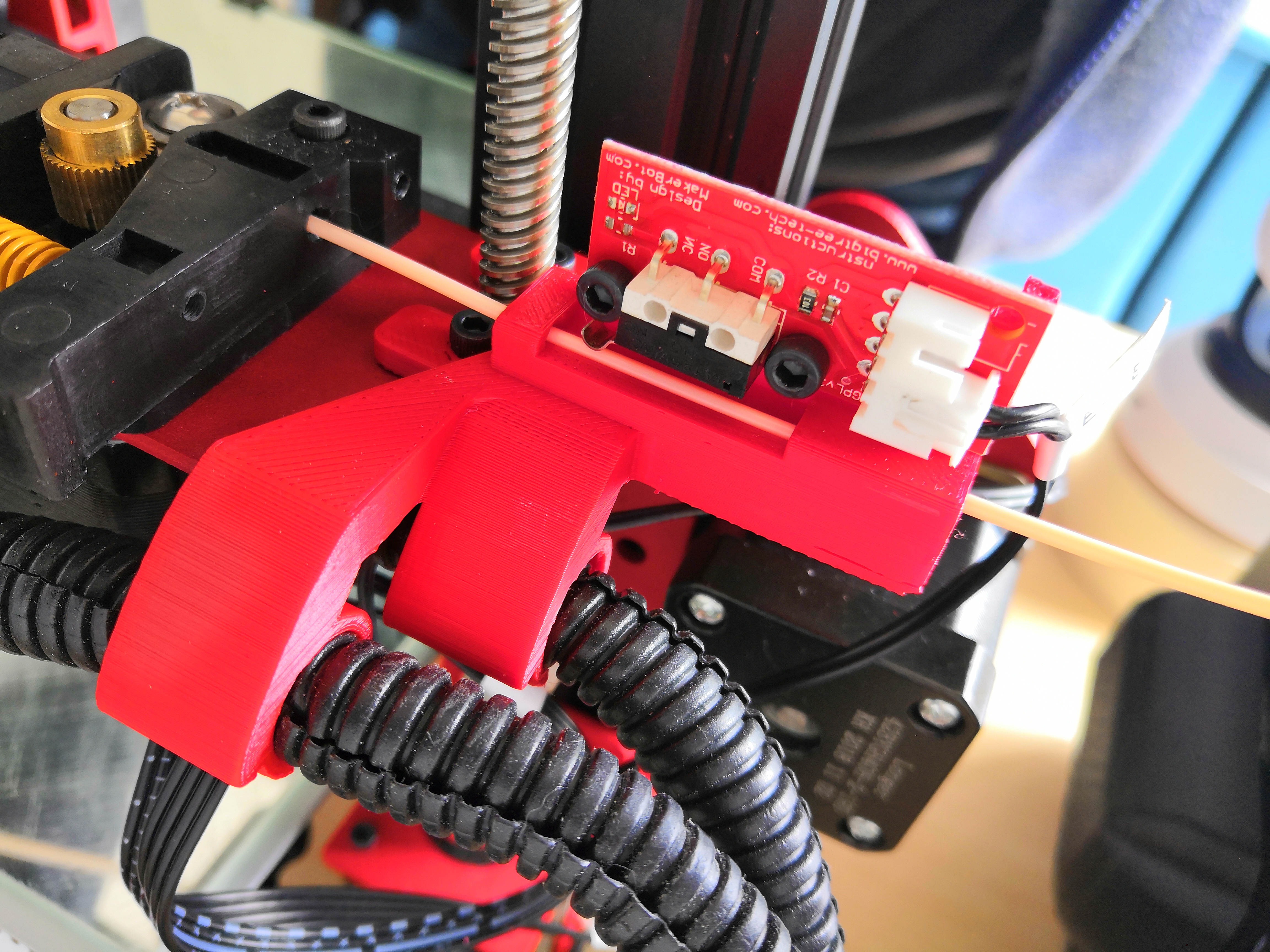 2 en 1 : support capteur de fin de filament + support de câbles Raptor pour Alfawise U20