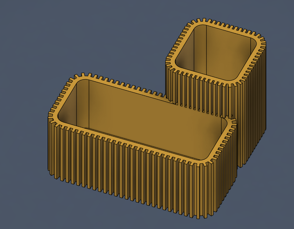 Modern Ribbed Dual Organizer / Pen & Tool Caddy