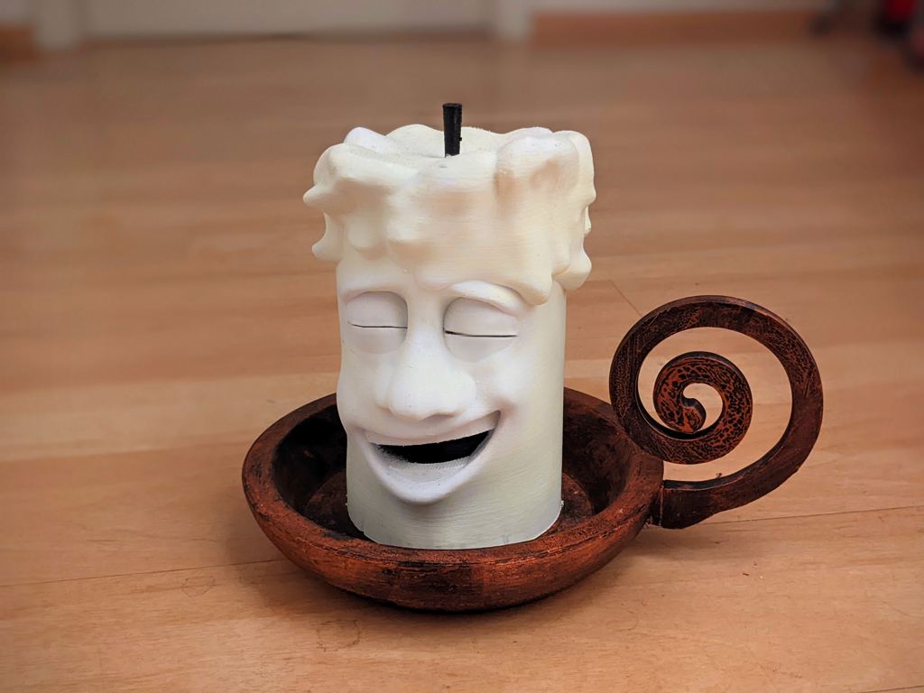 Funny Cartoon Christmas Candle ( no 4 of 4) ( With LED Support)