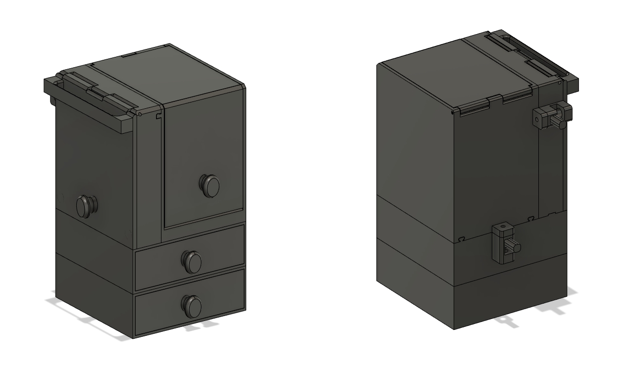 Magic the Gathering - Modular, spring-locked, magnetic deck box for Commander - 100 double-sleeved cards