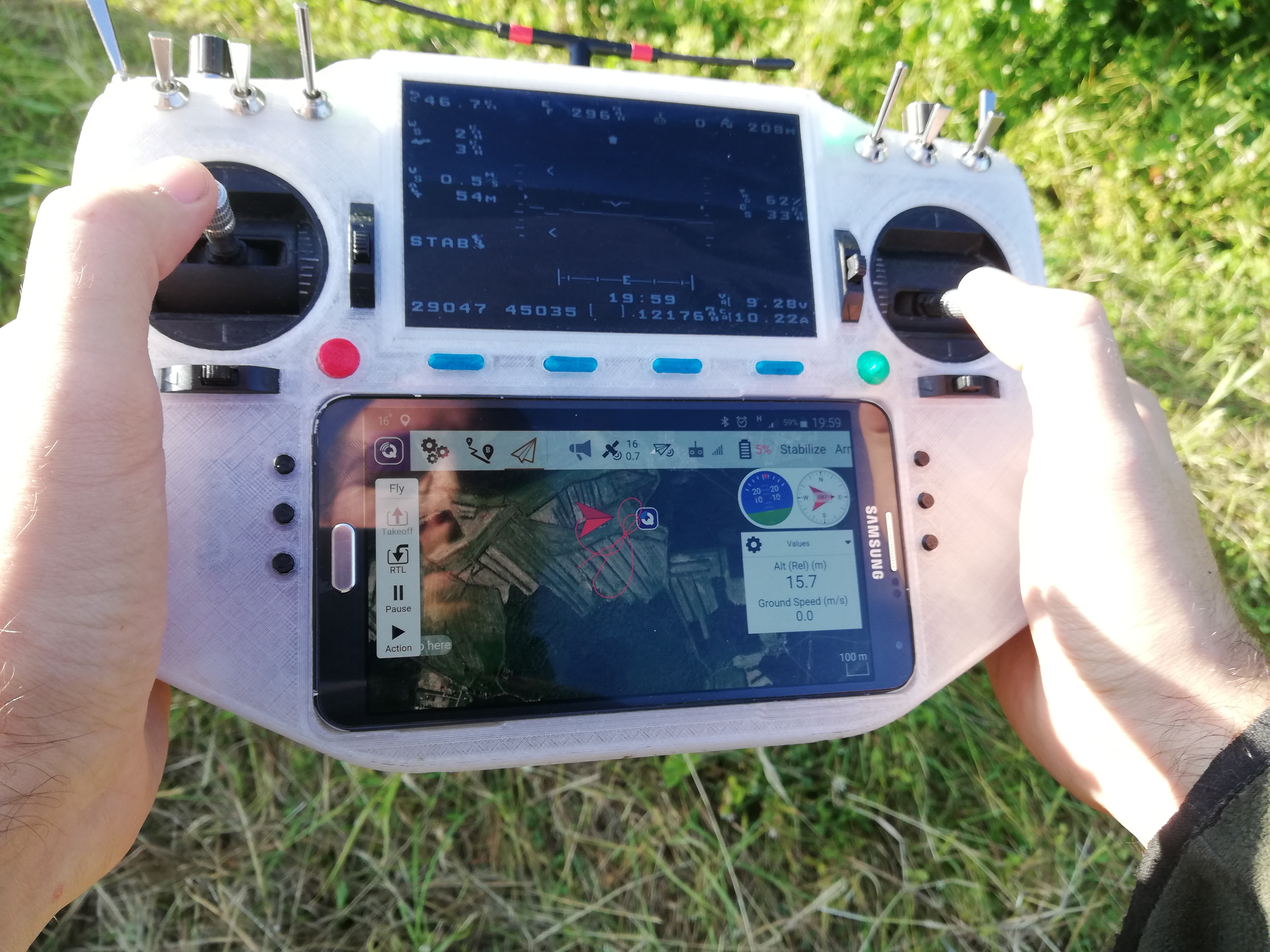 Taranis x9d FPV controller with TBS Crossfire