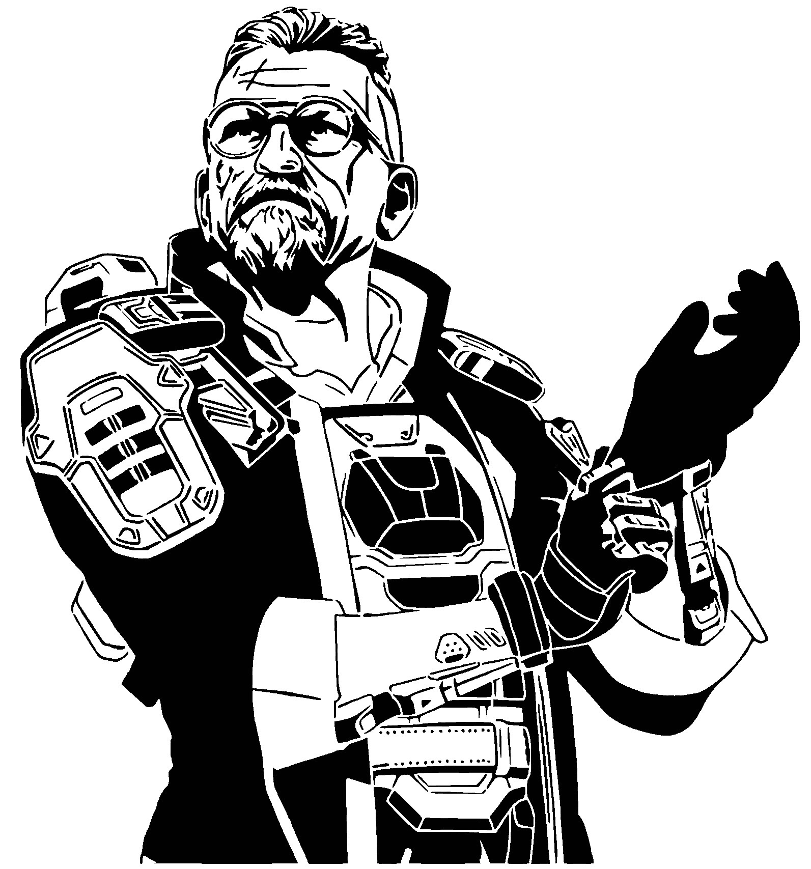 Ballistic August Montgomery Brinkman stencil