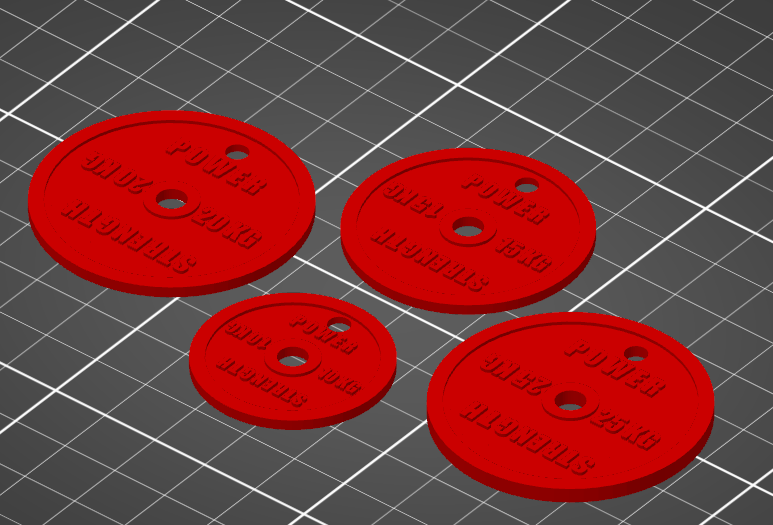 Keychain - Powerlifting competition plates 1/10