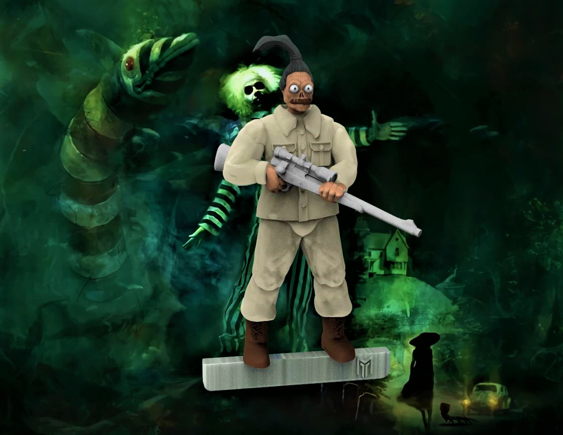 28mm Gaming Mini of Harry the Hunter from Beetlejuice