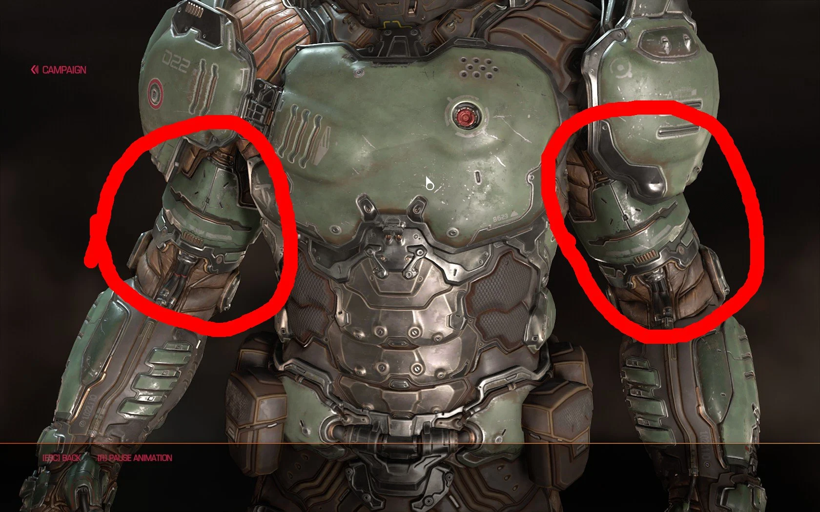 DOOM Slayer Biceps Armor for Cosplay
