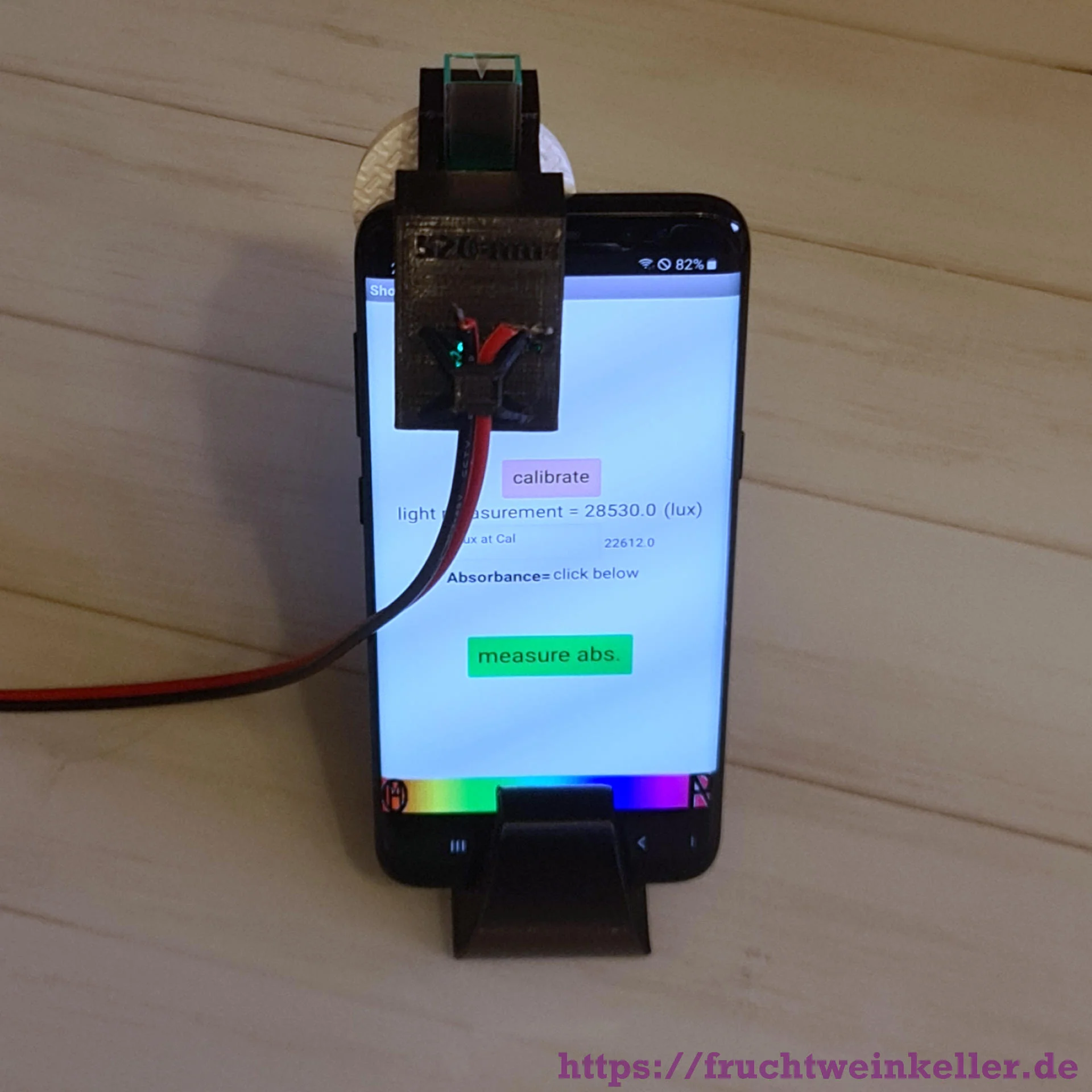 DIY smartphone spectrophotometer for Wine analysis