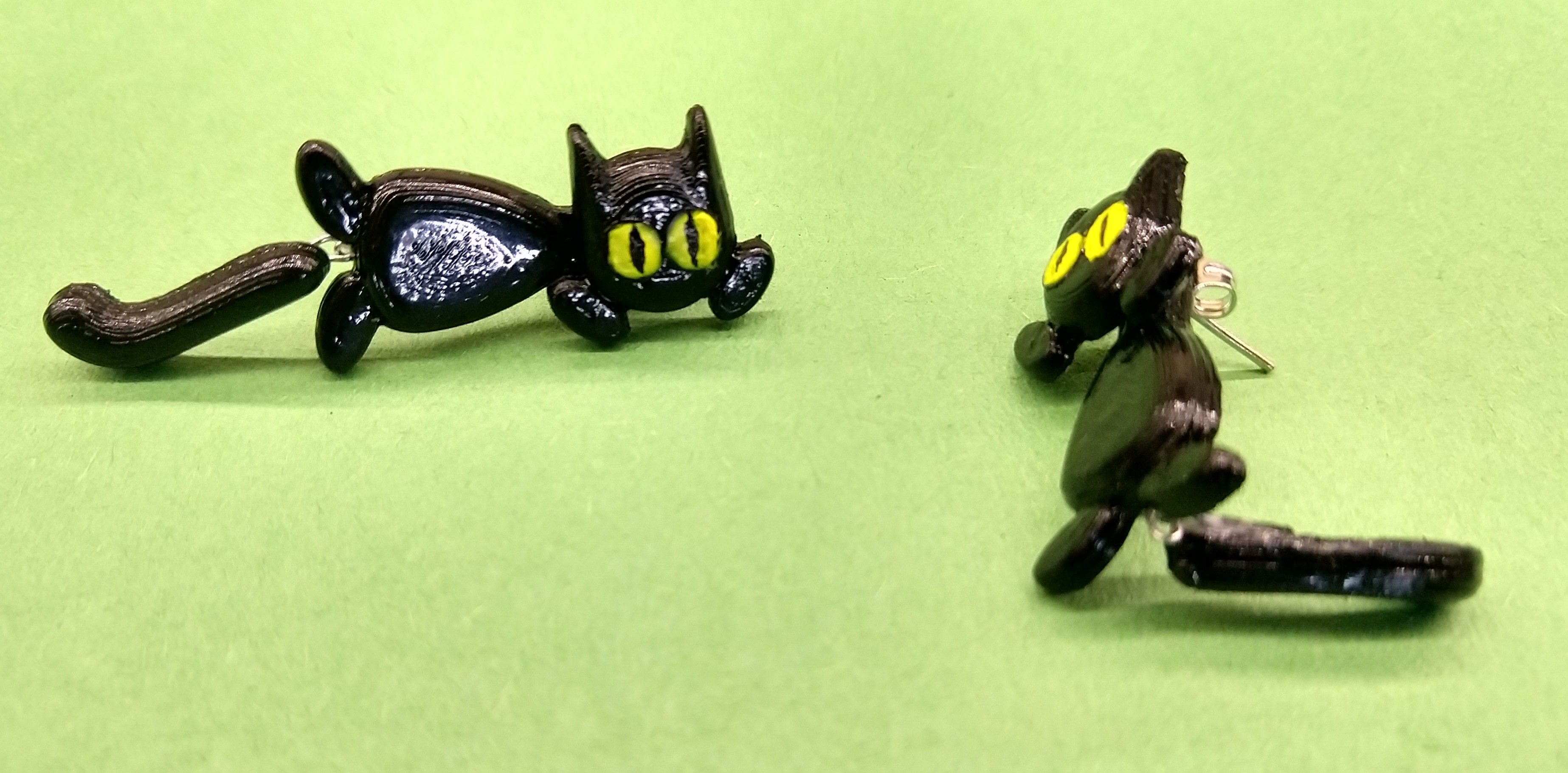 Dangly Cat Earrings