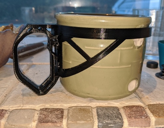 Soup Mug Handle Replacement - Longaberger 115.2mm top lip OD