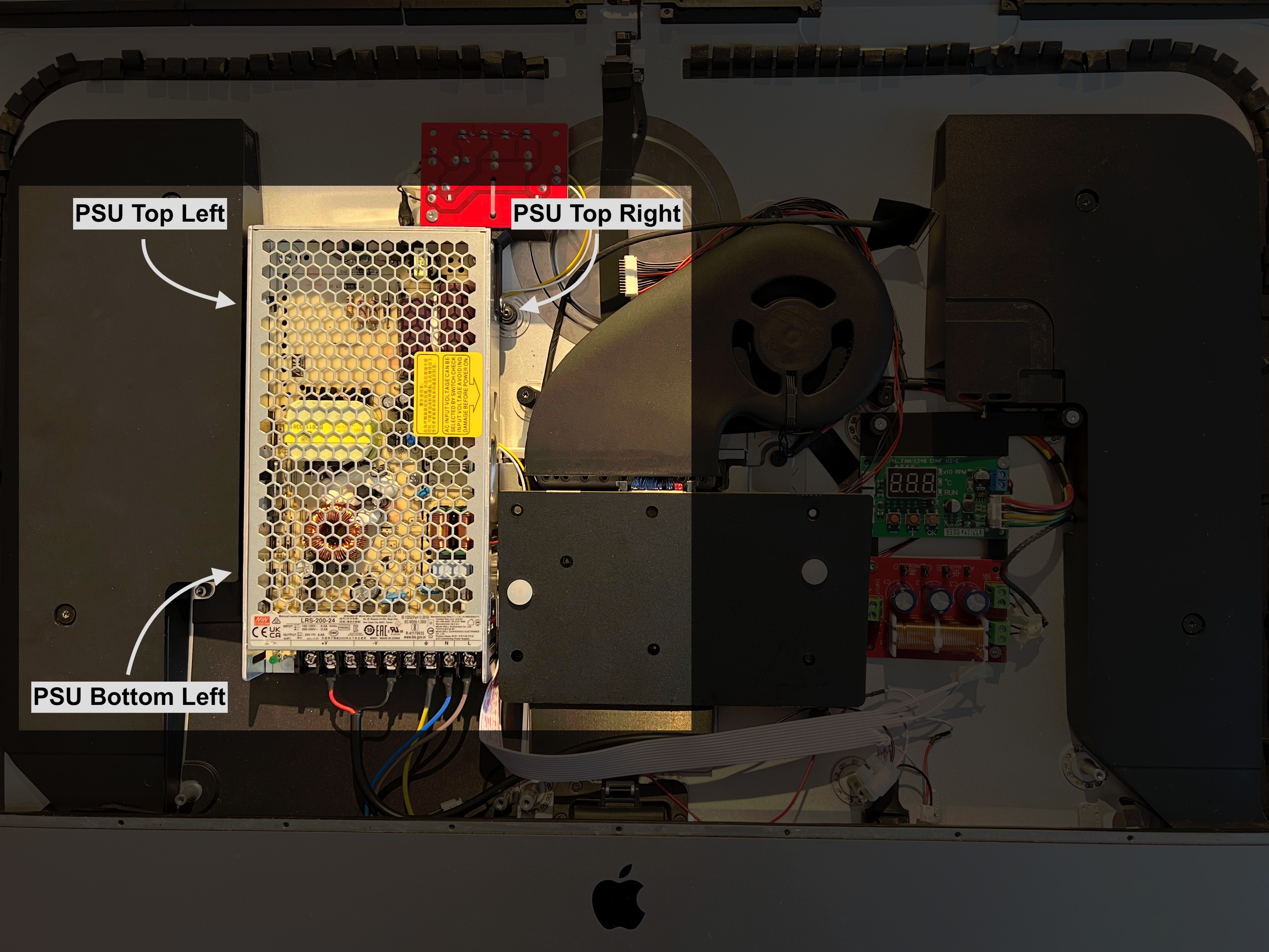 iMac 5K DIY Display - LRS-200-24 PSU Mount