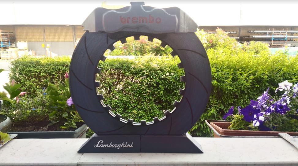 Brembo Brake Caliper and Pads From a Lamborghini Huracan GT3 (only for exposition)
