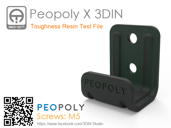 Resilient resin test hook