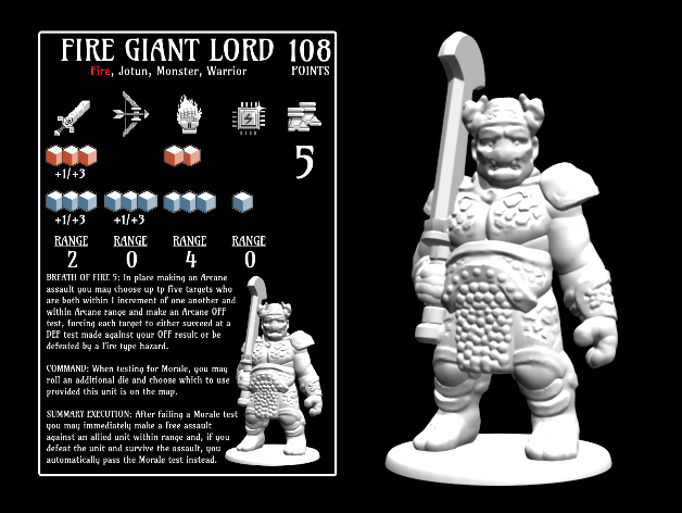 Fire Giant Lord (18mm scale)