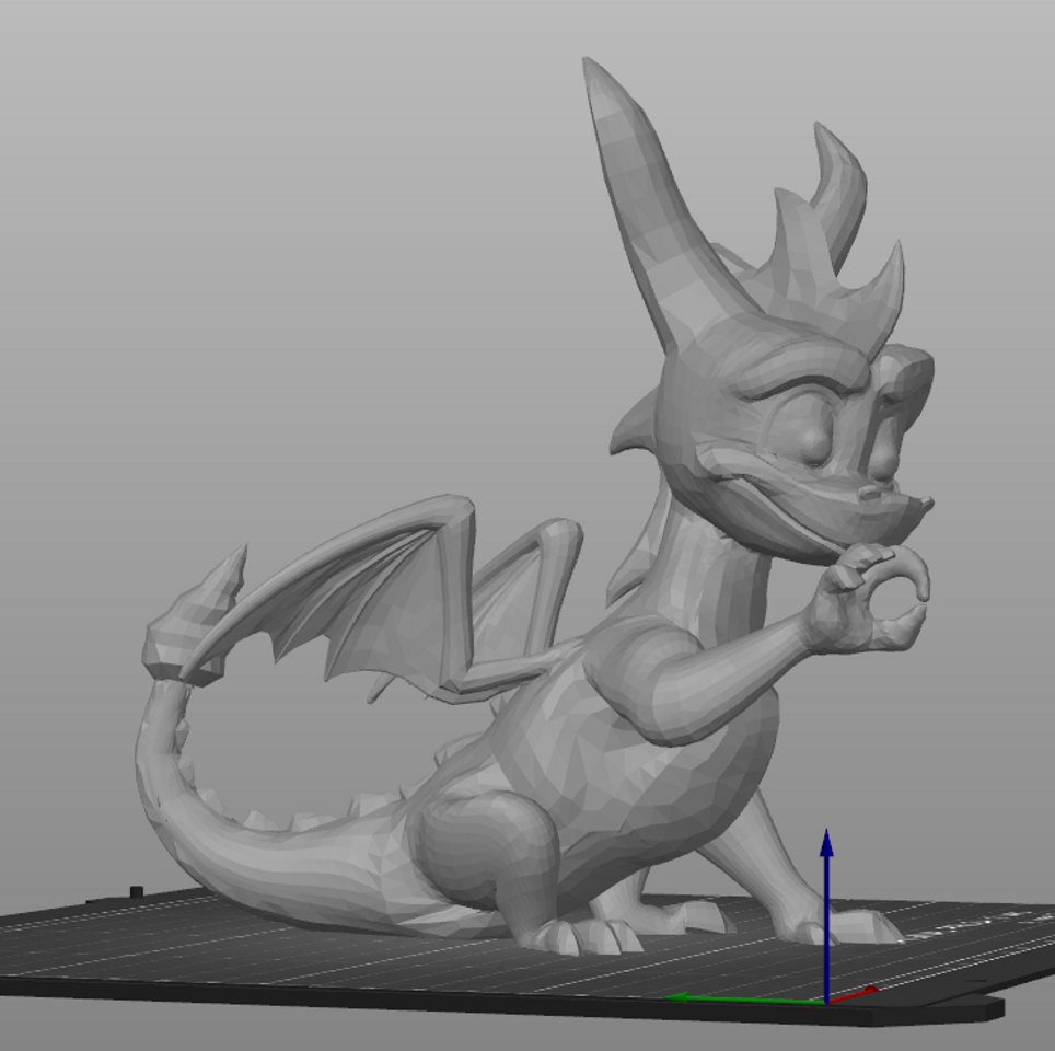 Spyro the Dragon (poses: Okay) monochrom