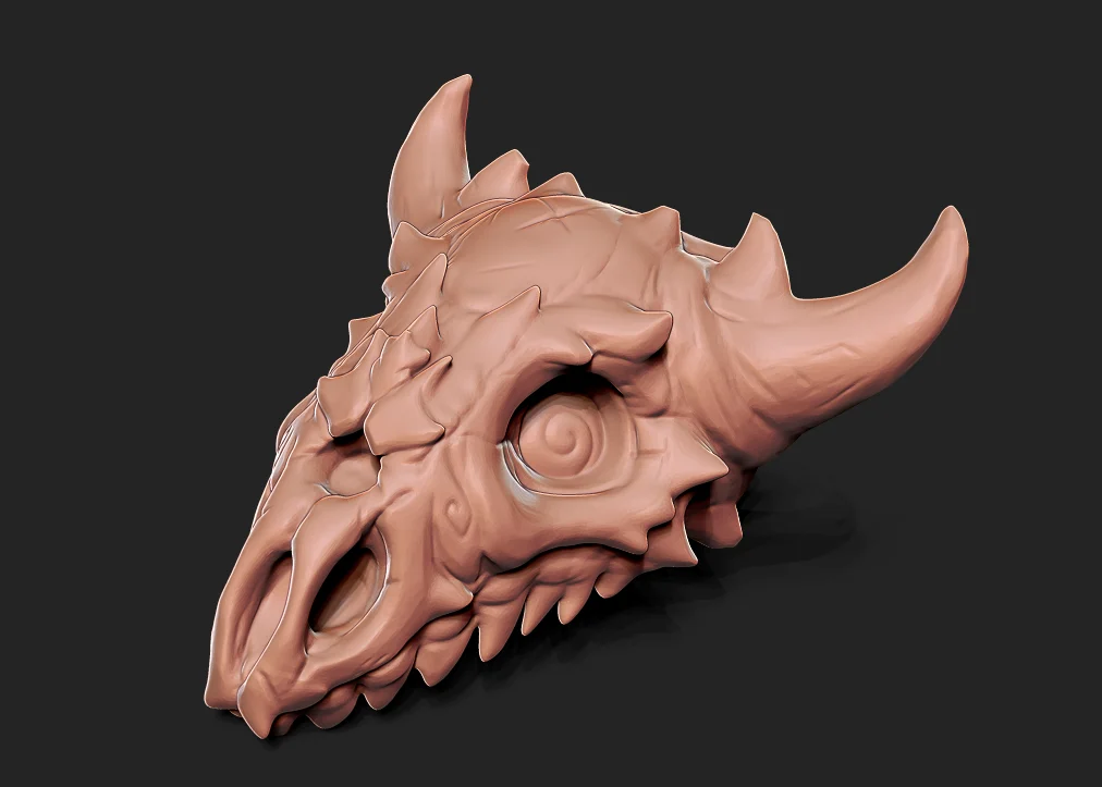Zombie Dragon Skull