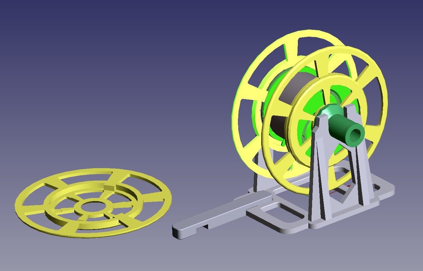 Flanges for Refill filament with Reelholder and flexible Centering Disks (to use in combination with 3D Precision Spool Winder).