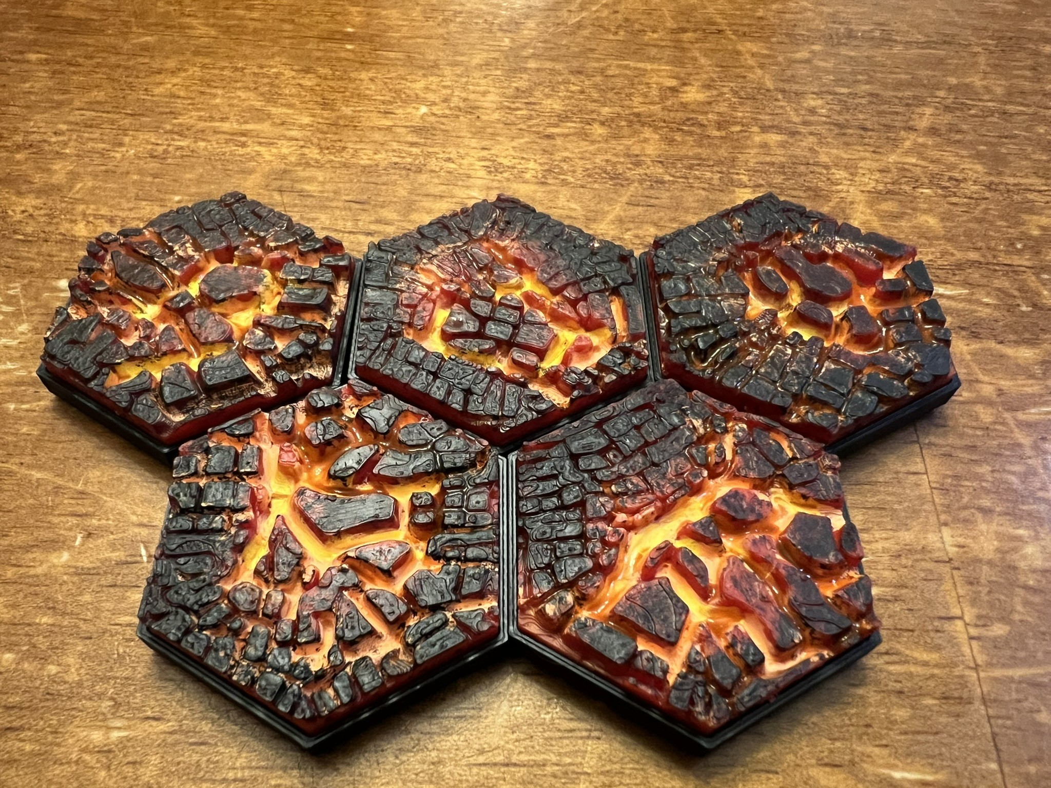 Gloomhaven MagHex Lava tiles