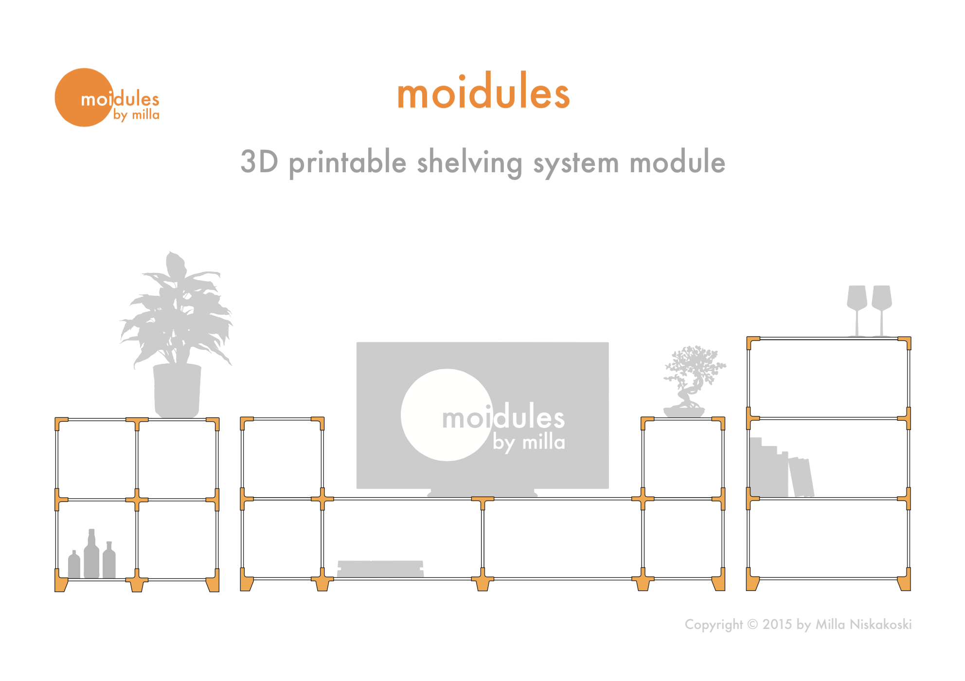 Moidules - Create your own custom made shelving system at home!