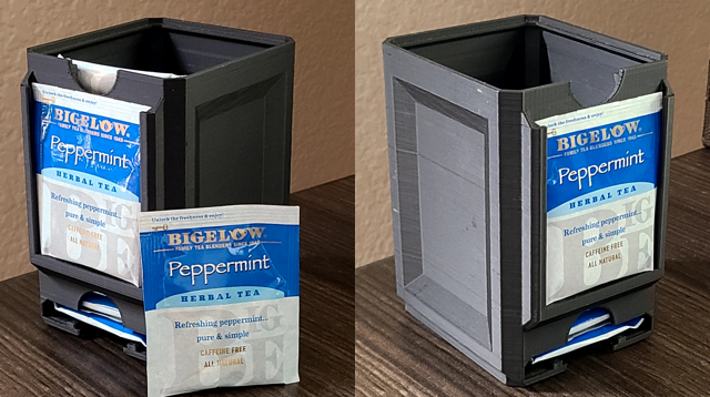 Countertop Tea Bag Display Dispenser (V2)