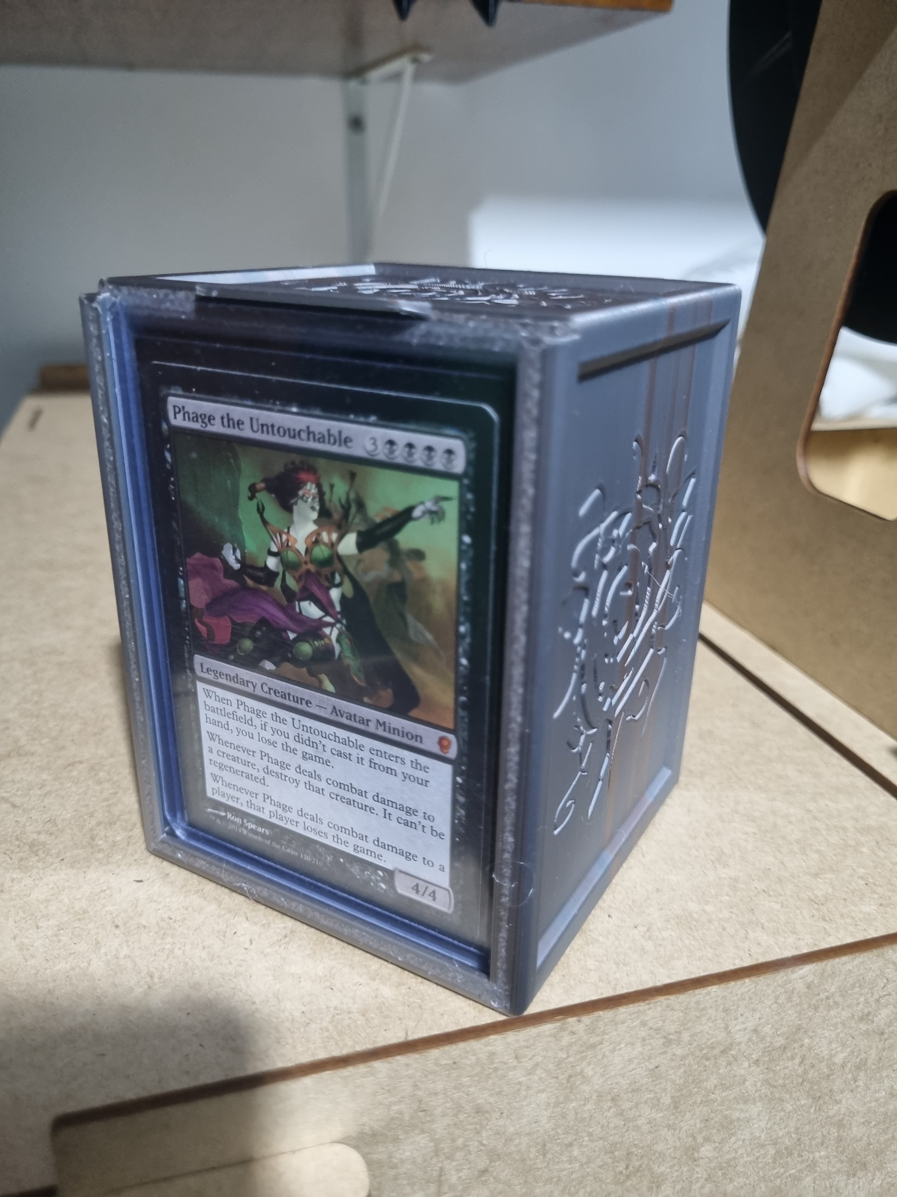 Toploader Lid Deckbox (extra: Marchesa, Black Rose symbol)