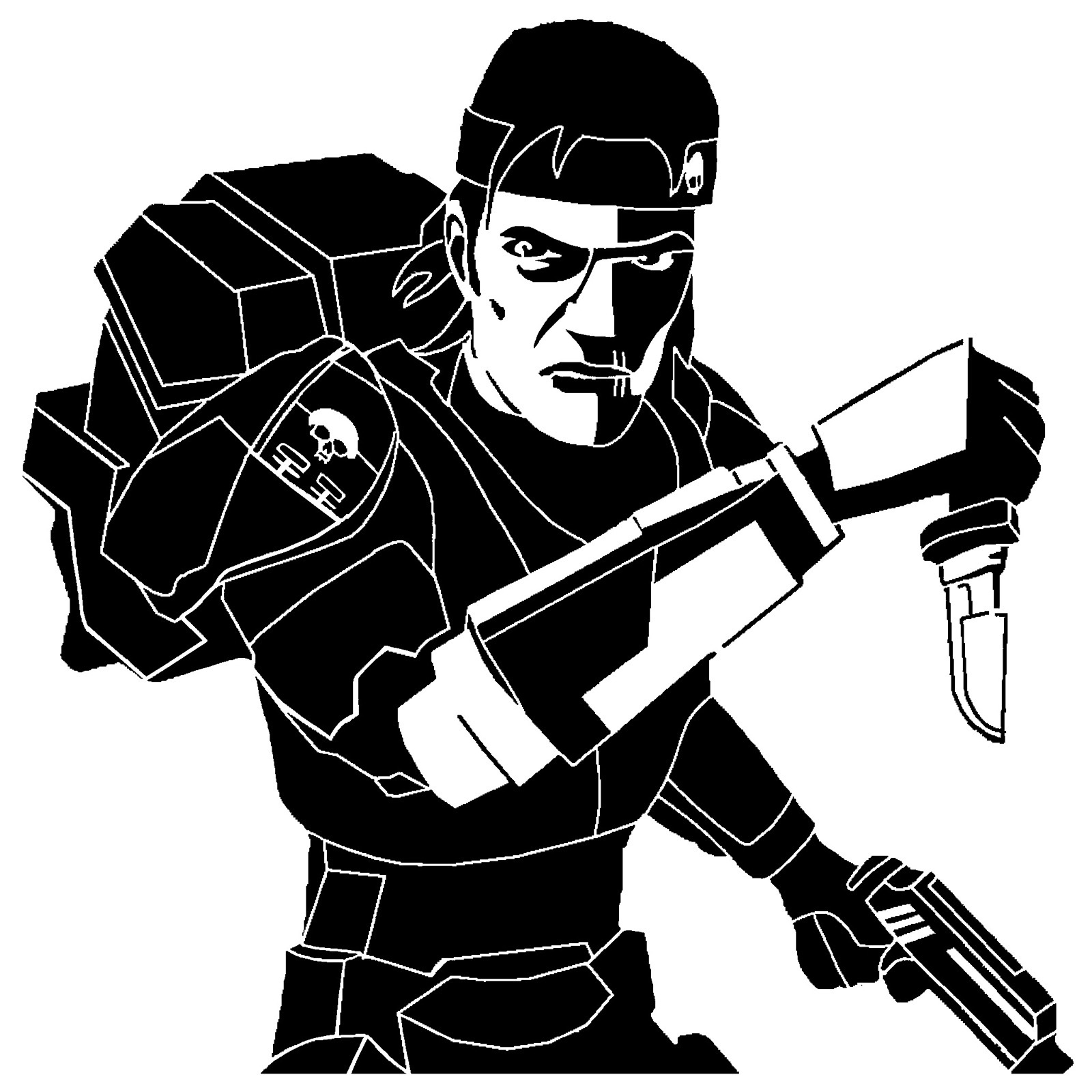 BB Hunter stencil