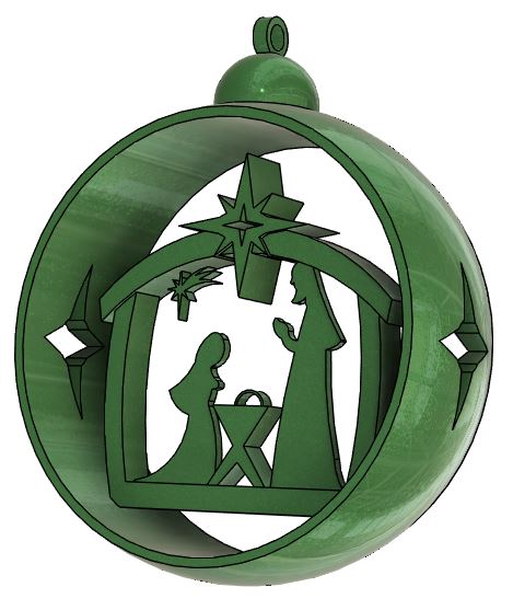Christbaumkugel Glocke Baumkugel Weihnachtskrippe Krippe Weihnacht XMas Ball Globe heilige Nacht Christbaum Xmastree