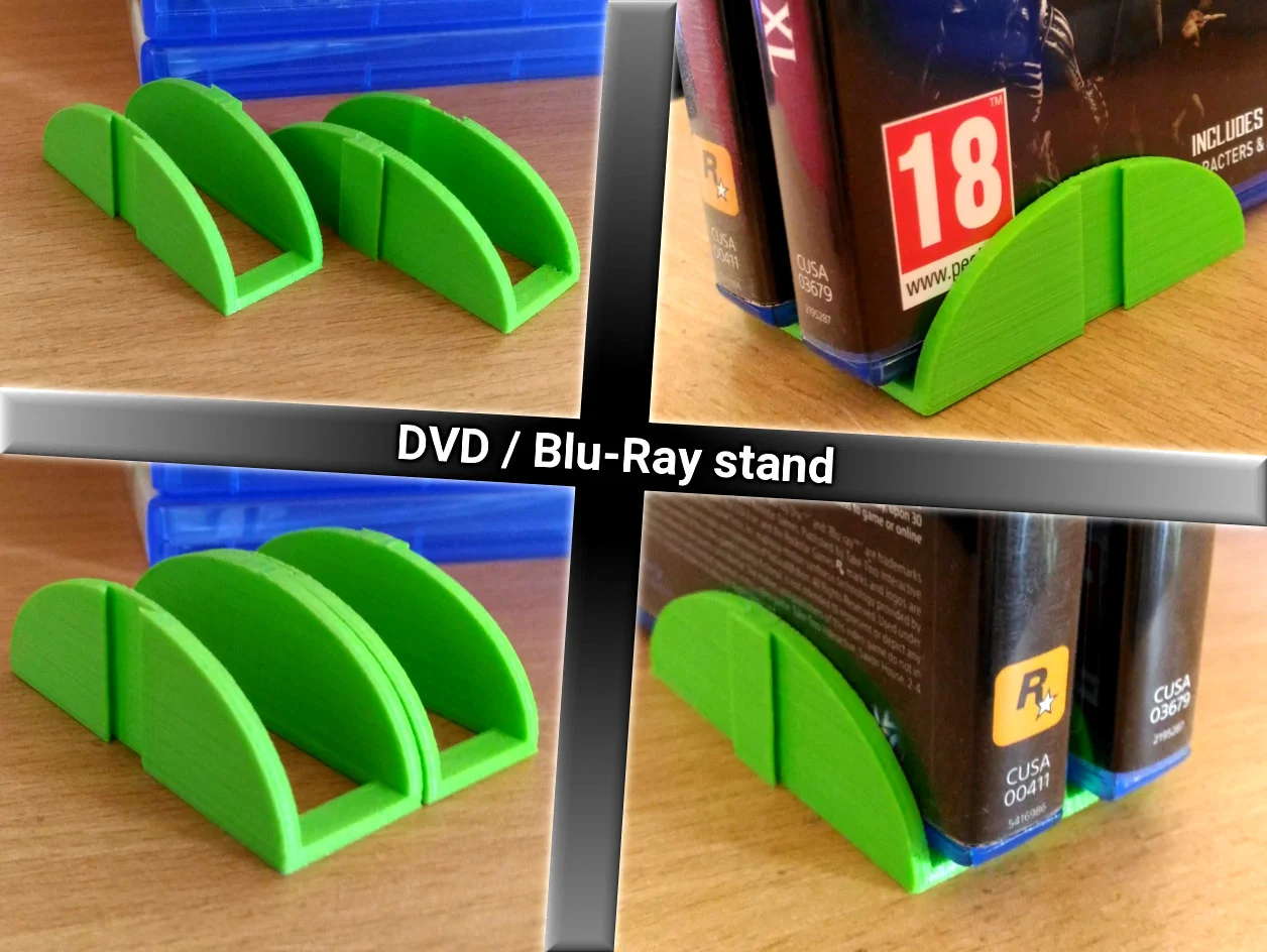 Stackable DVD / Blu-Ray stand holder