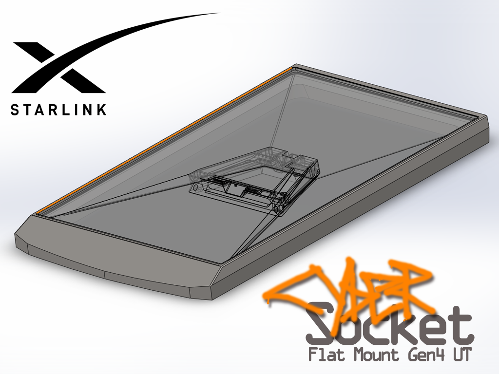 Starlink Standard Gen 3 Rev4 Flat Mount CyberSocket