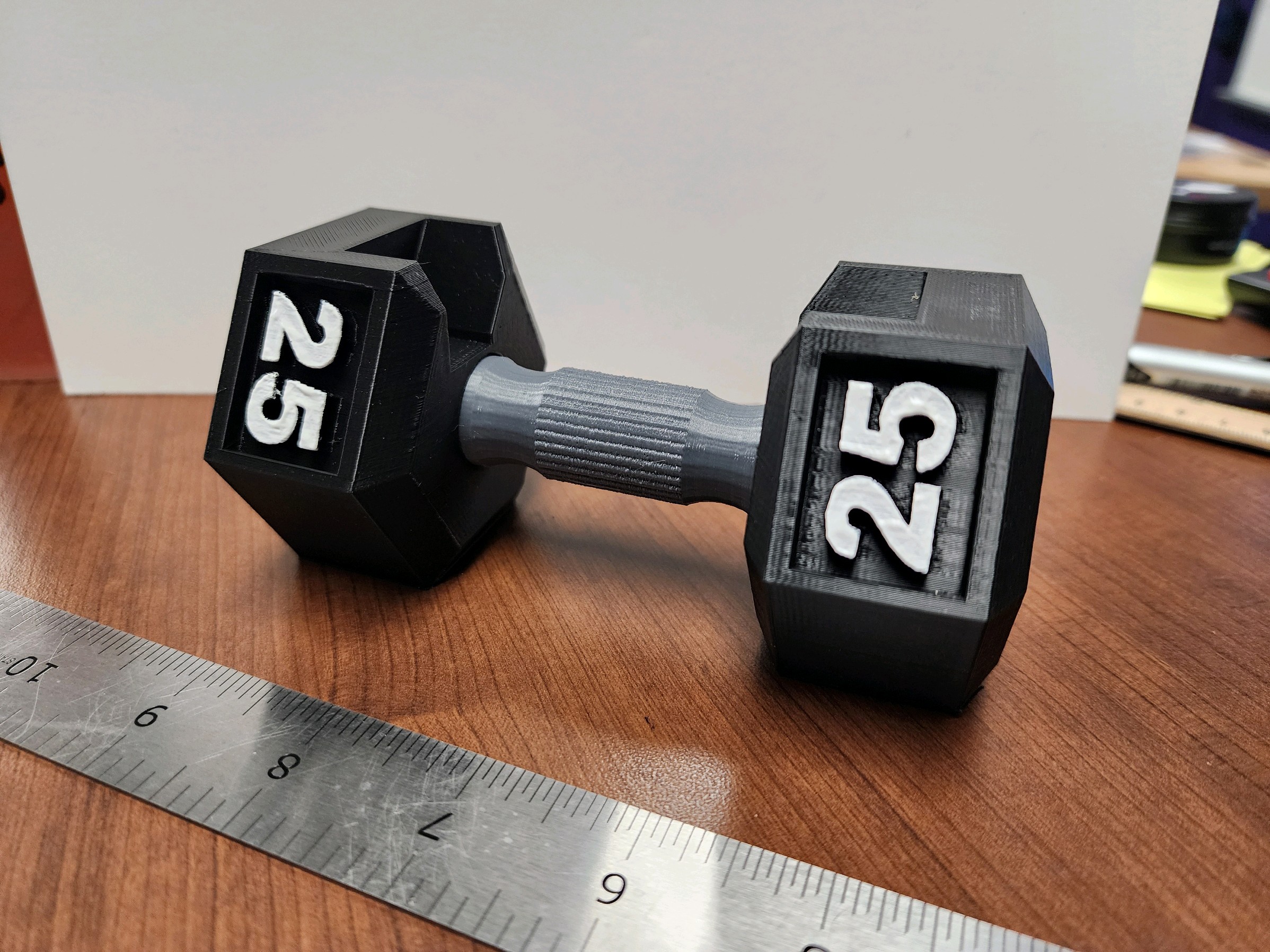 dumbbell business card holder