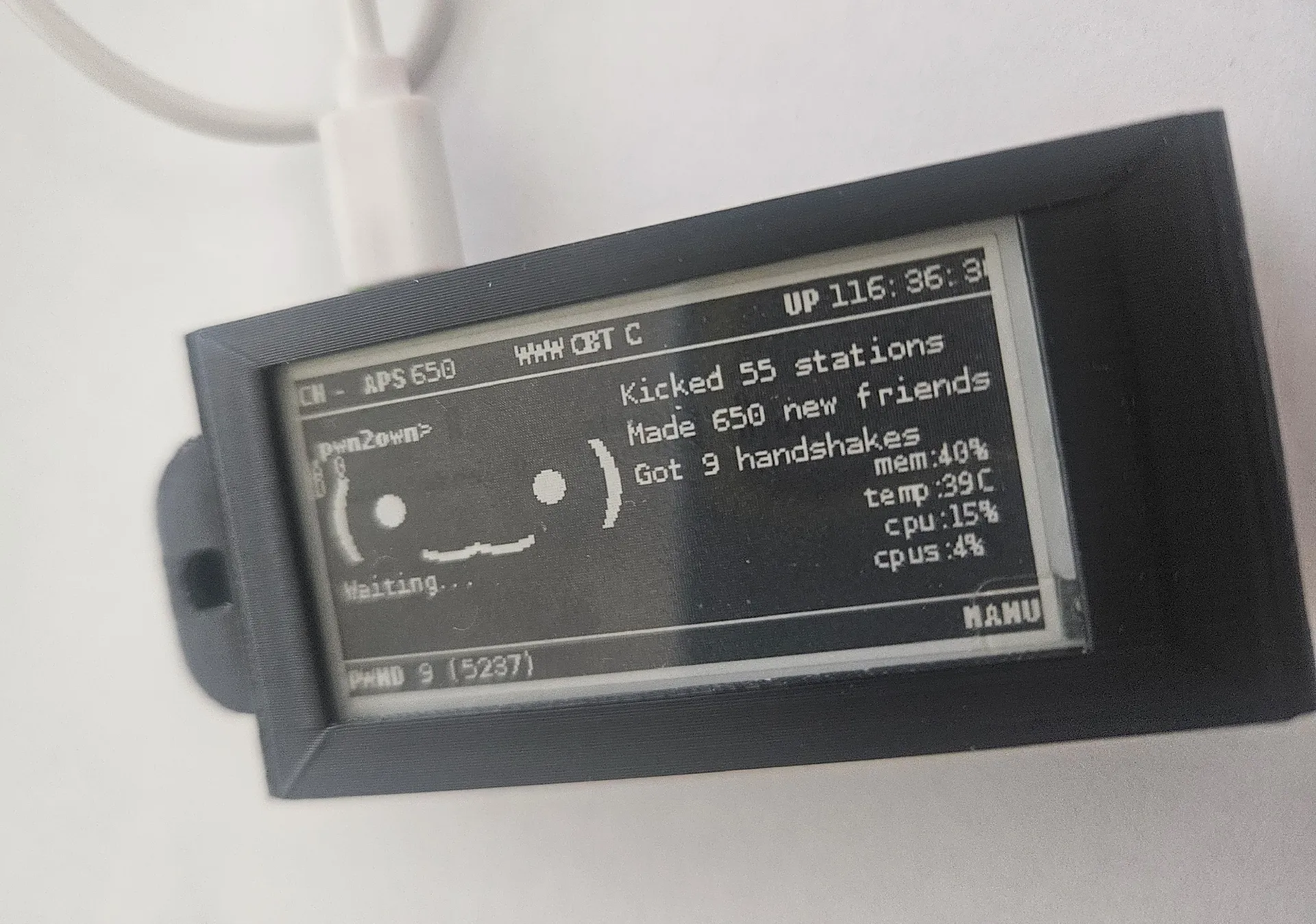 Epic Pwnagotchi Case for PiZero + WaveShare V4 eink screen