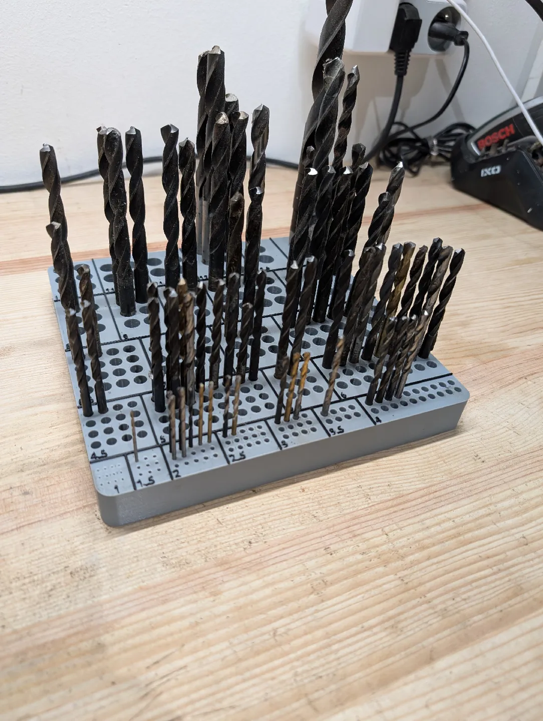 Mega Drill Bit Organizer XXL (287 holes)