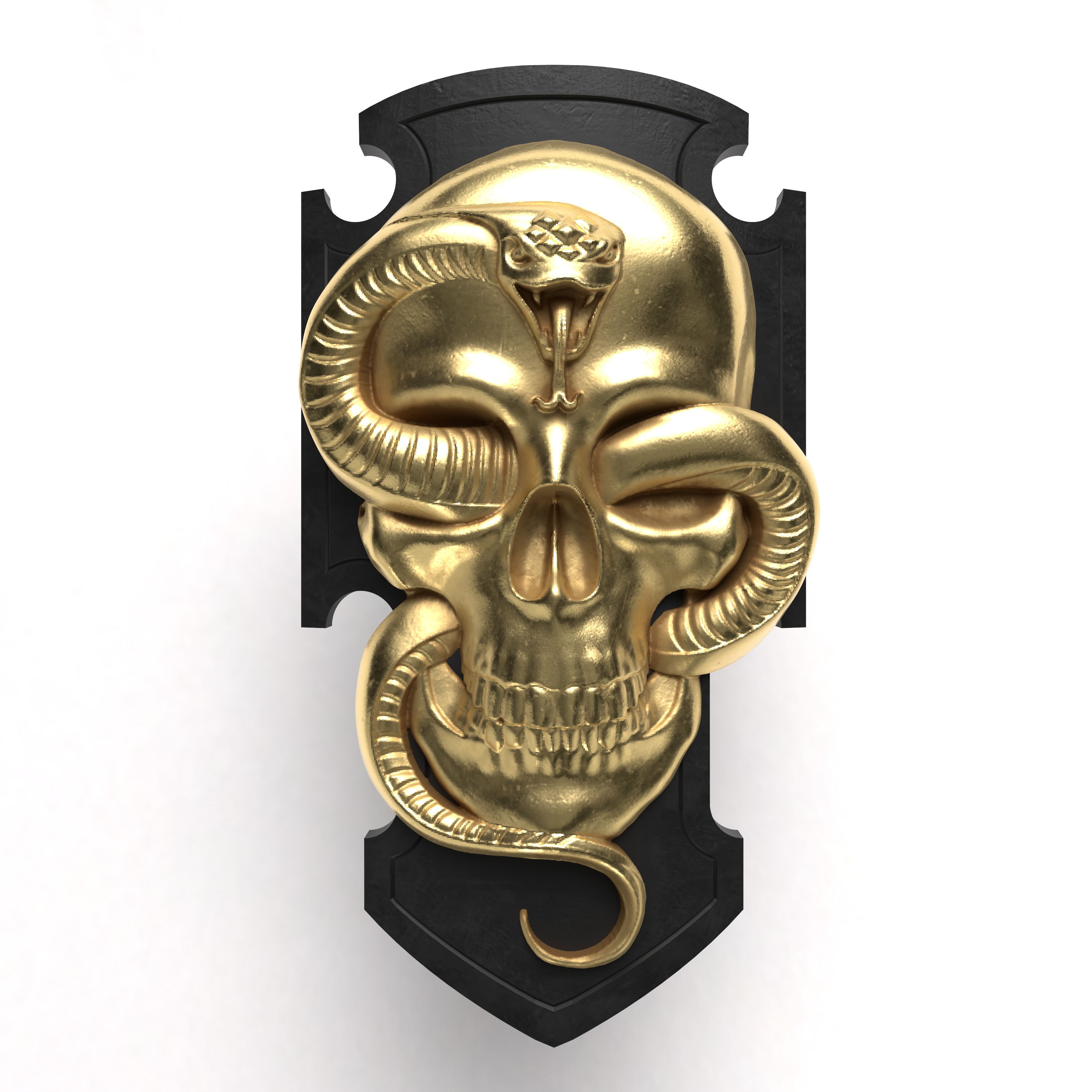 relic shield skull snake