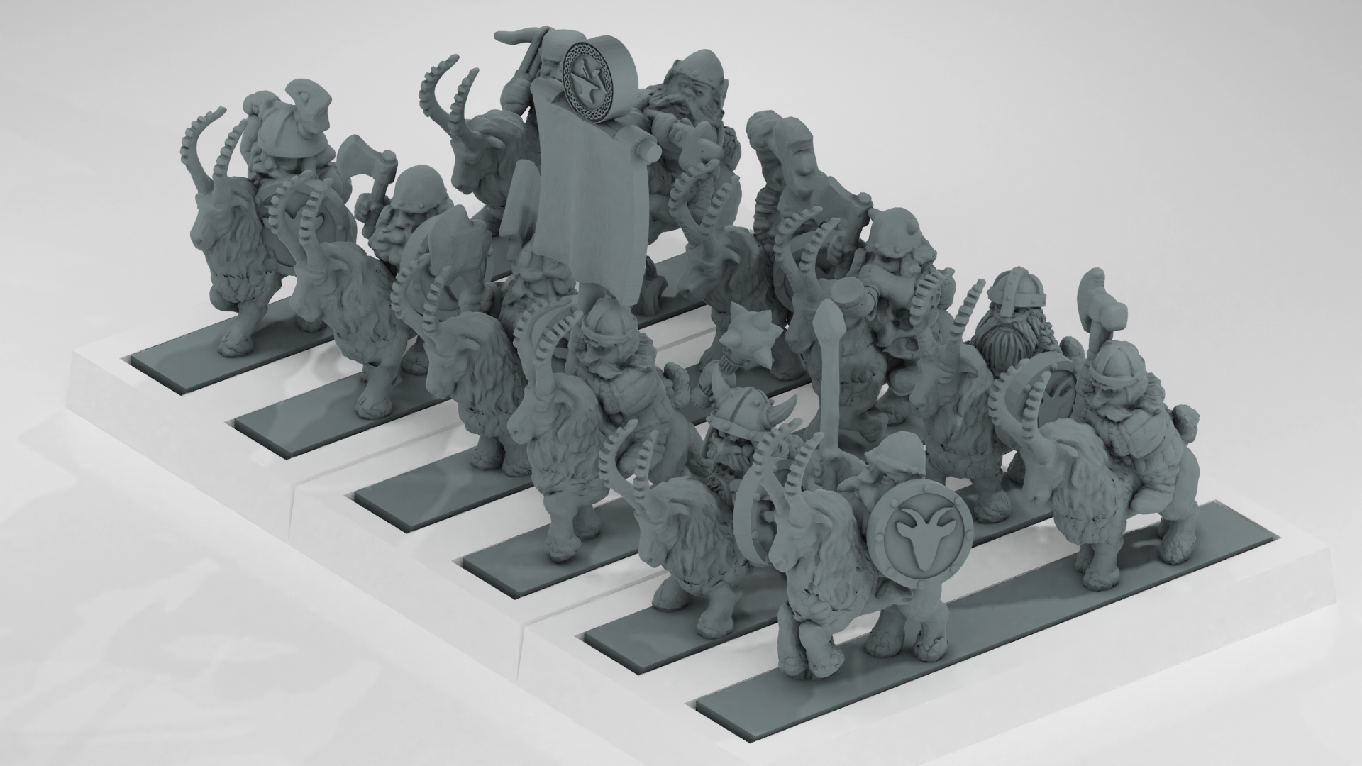 Warmaster Dwarfs Goat Riders