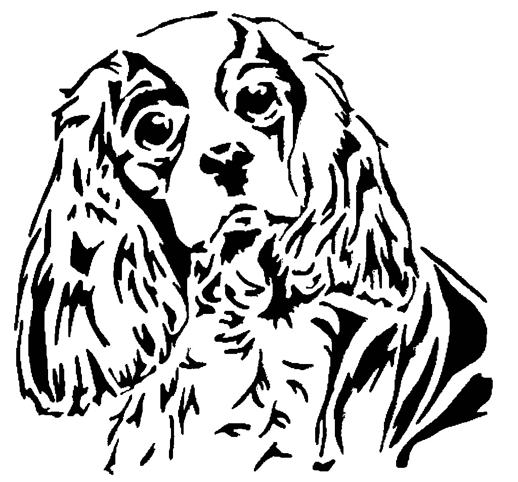 Cavalier King Charles Spaniel stencil