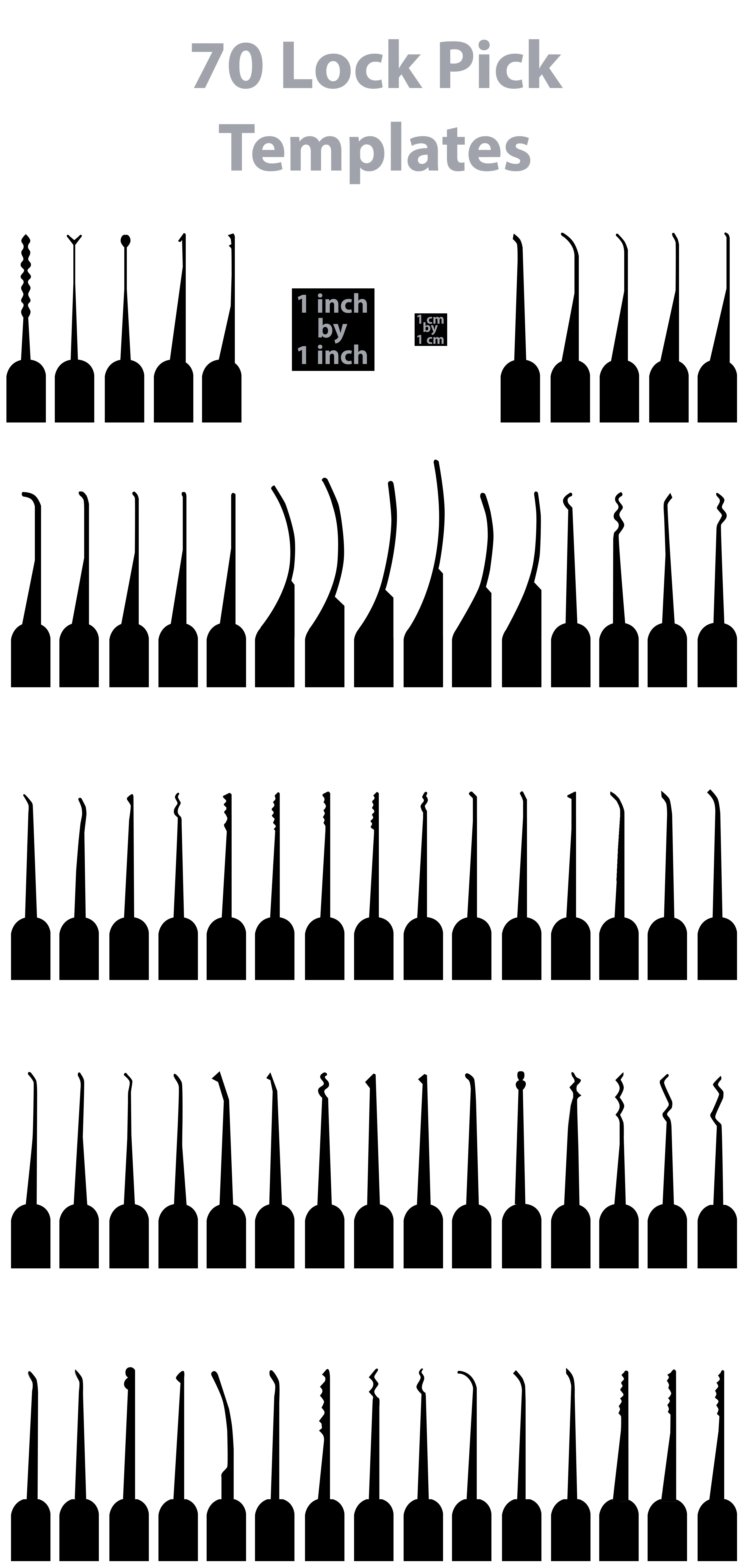 70 Lock Pick Templates