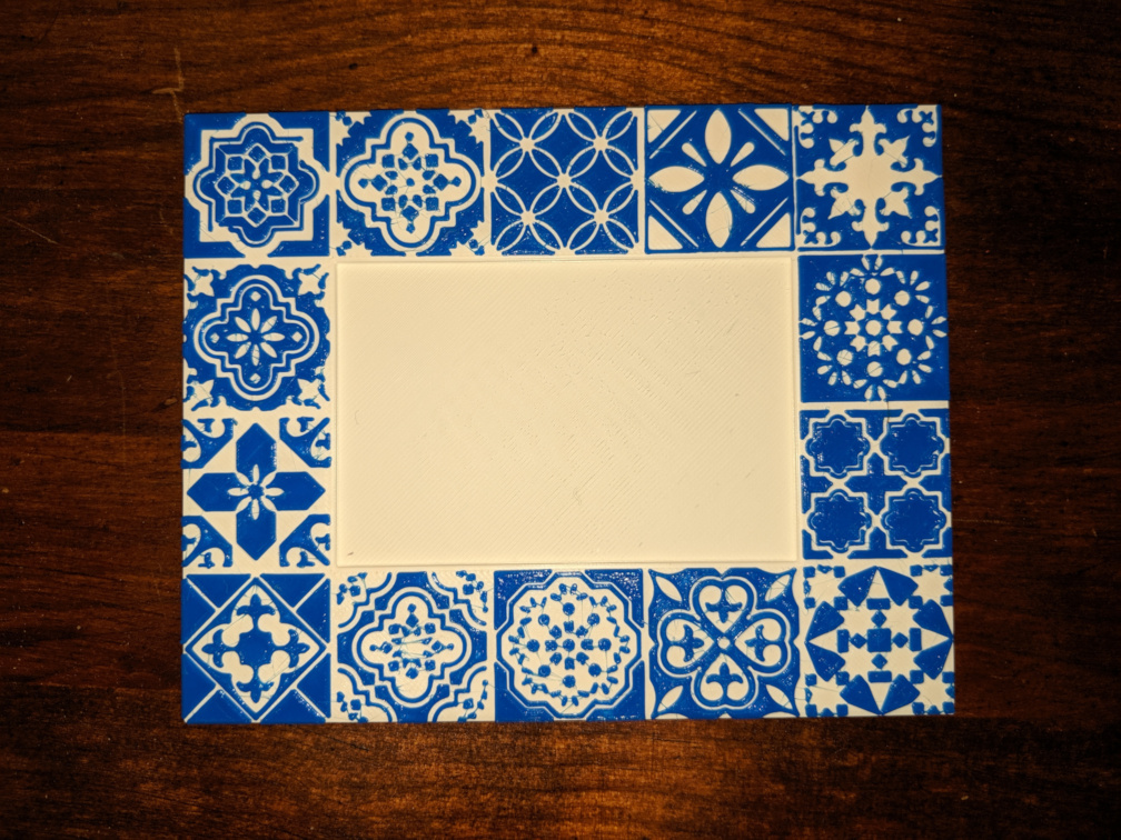 Portuguese Azulejo Tile Style Frame