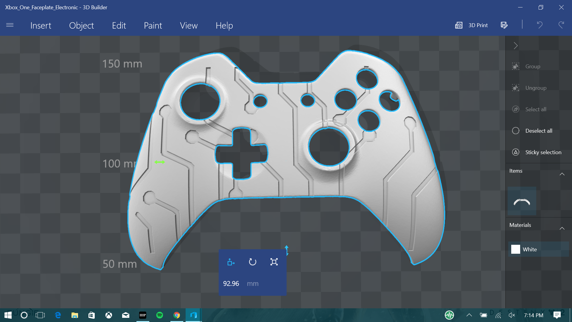 Electronic Pattern Xbox One Controller Faceplate