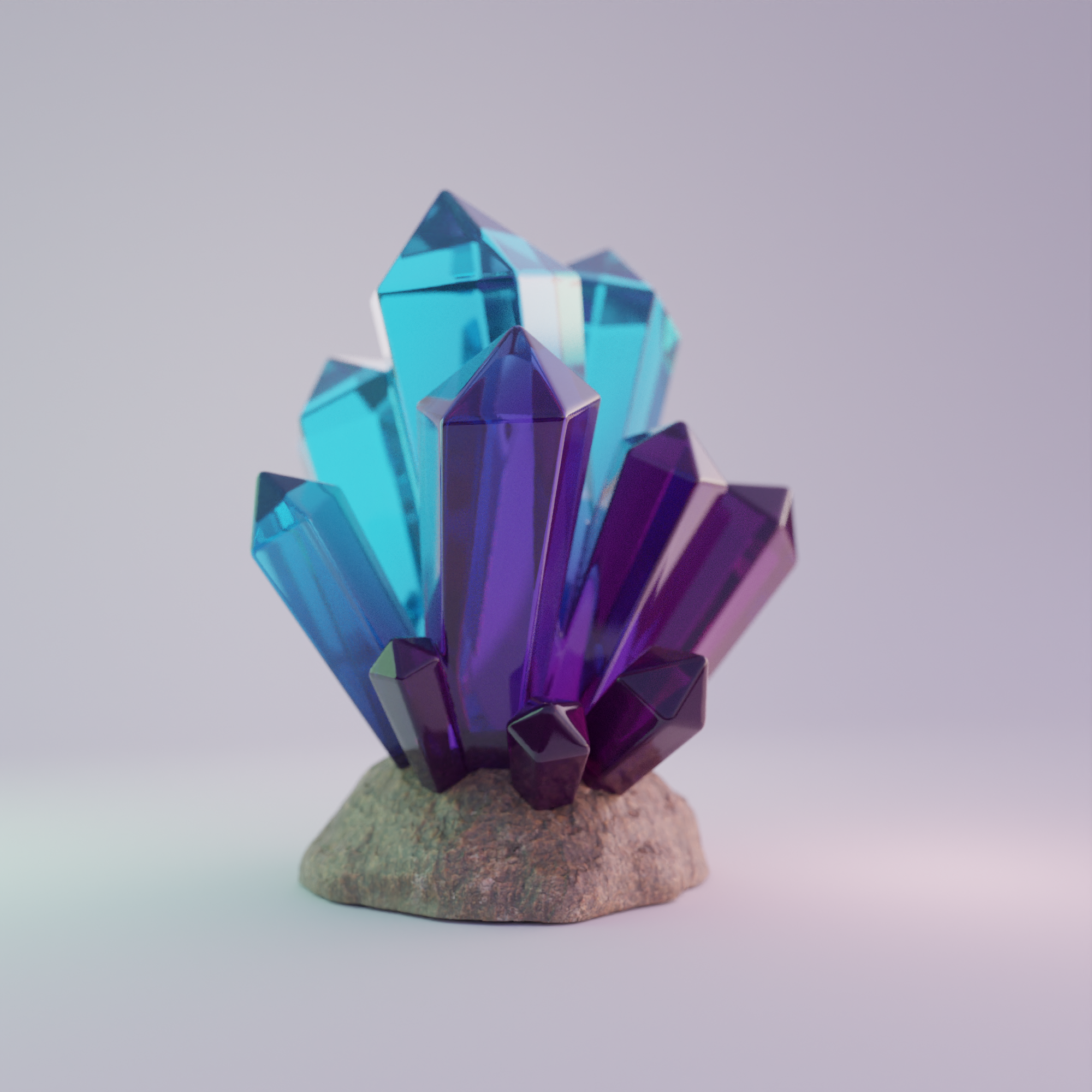 Crystals on rock